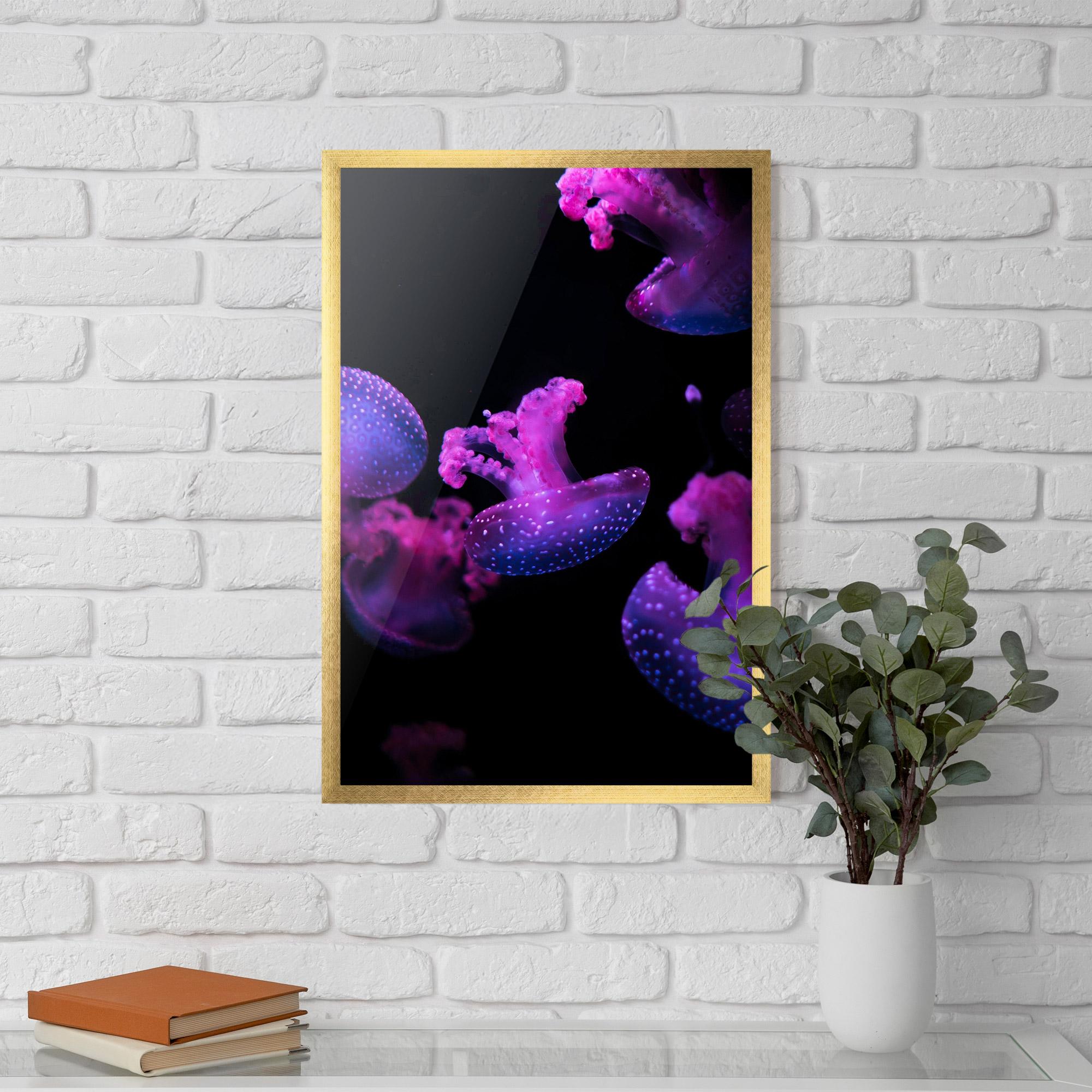 Plakat w Ramie Little Purple Jellyfish mockup 5