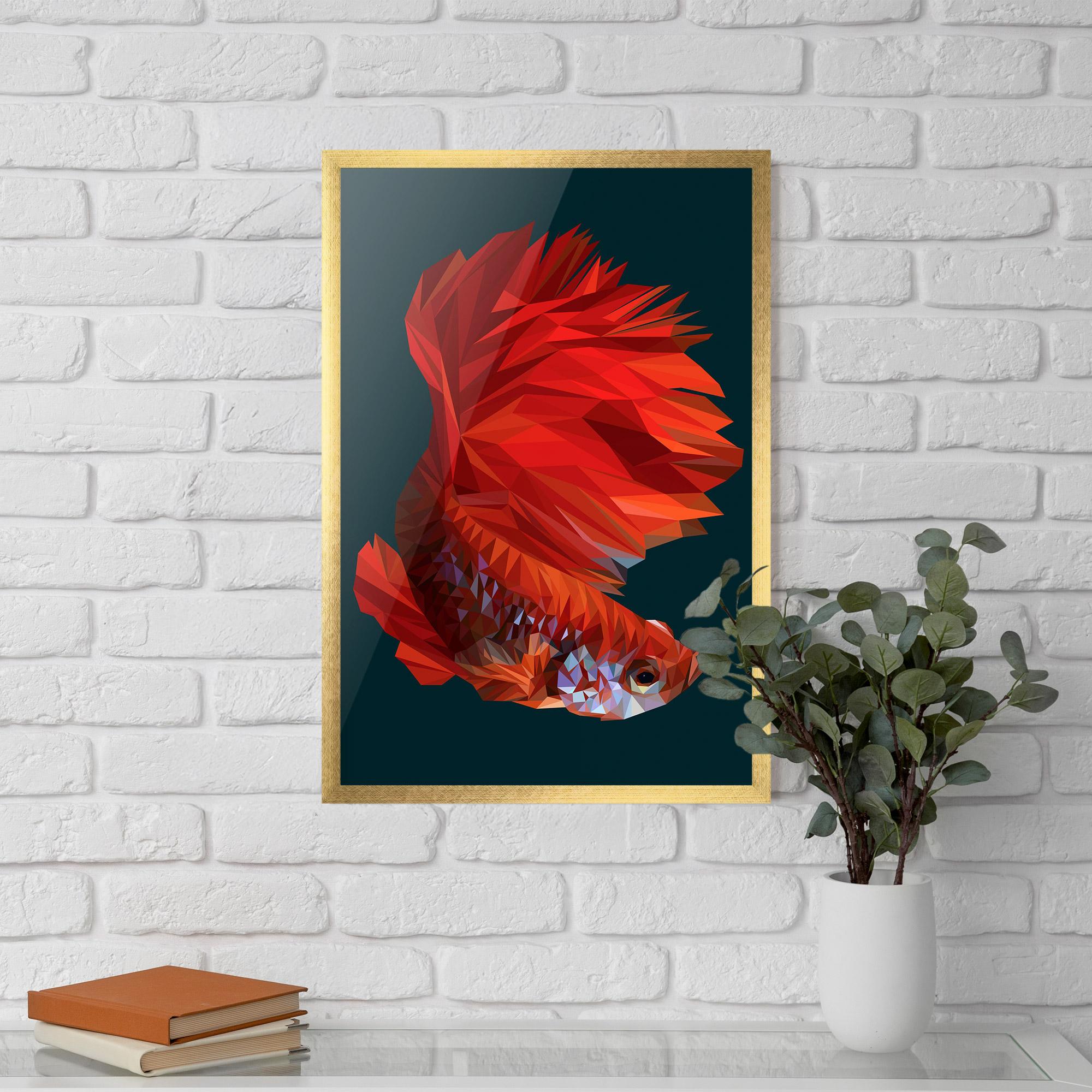 Plakat w Ramie Orange Fish mockup 5