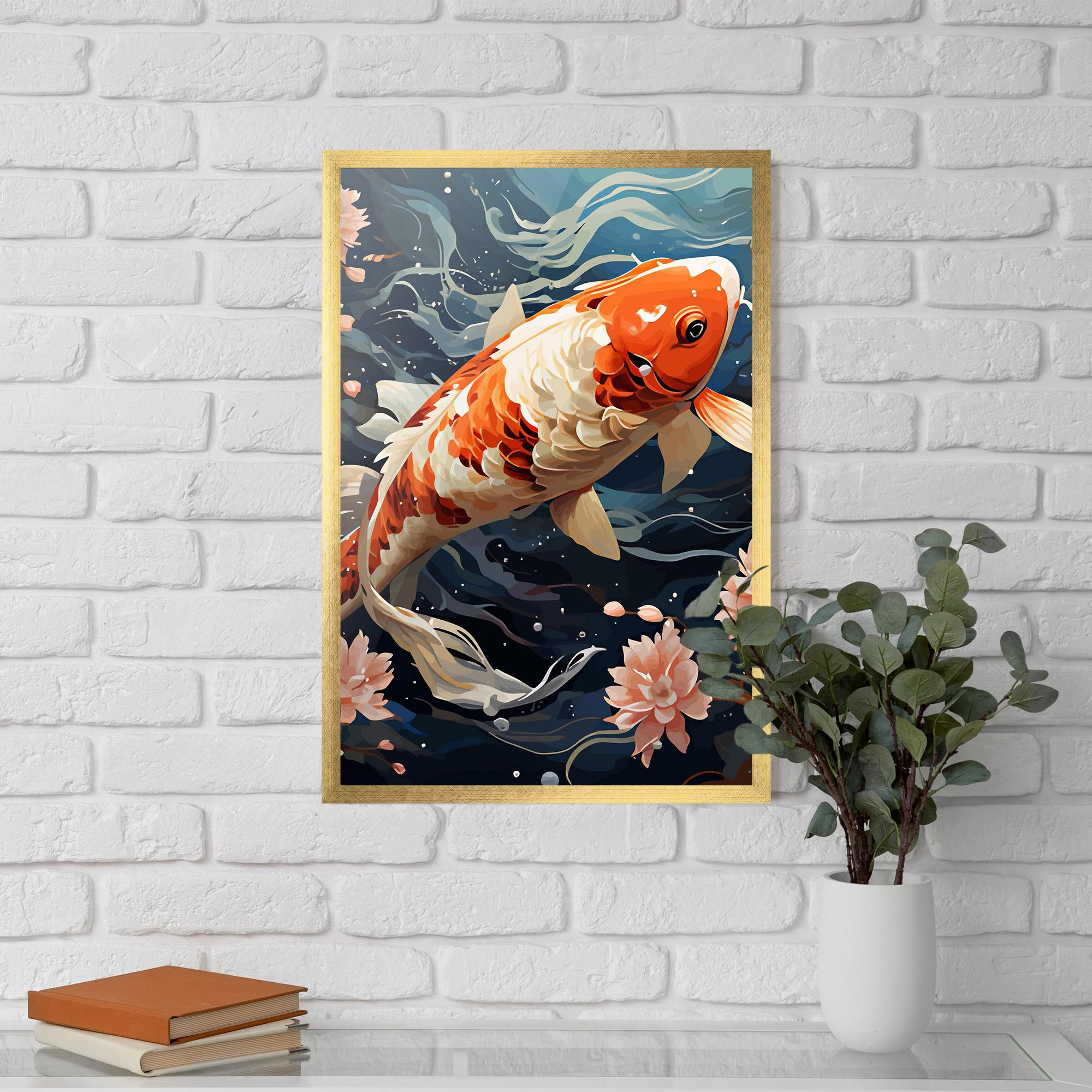 Plakat w Ramie Pretty Koi mockup 5