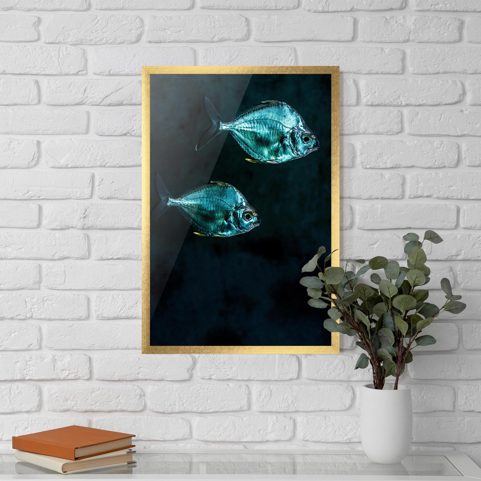 Plakat w Ramie Silver Fish mockup 5