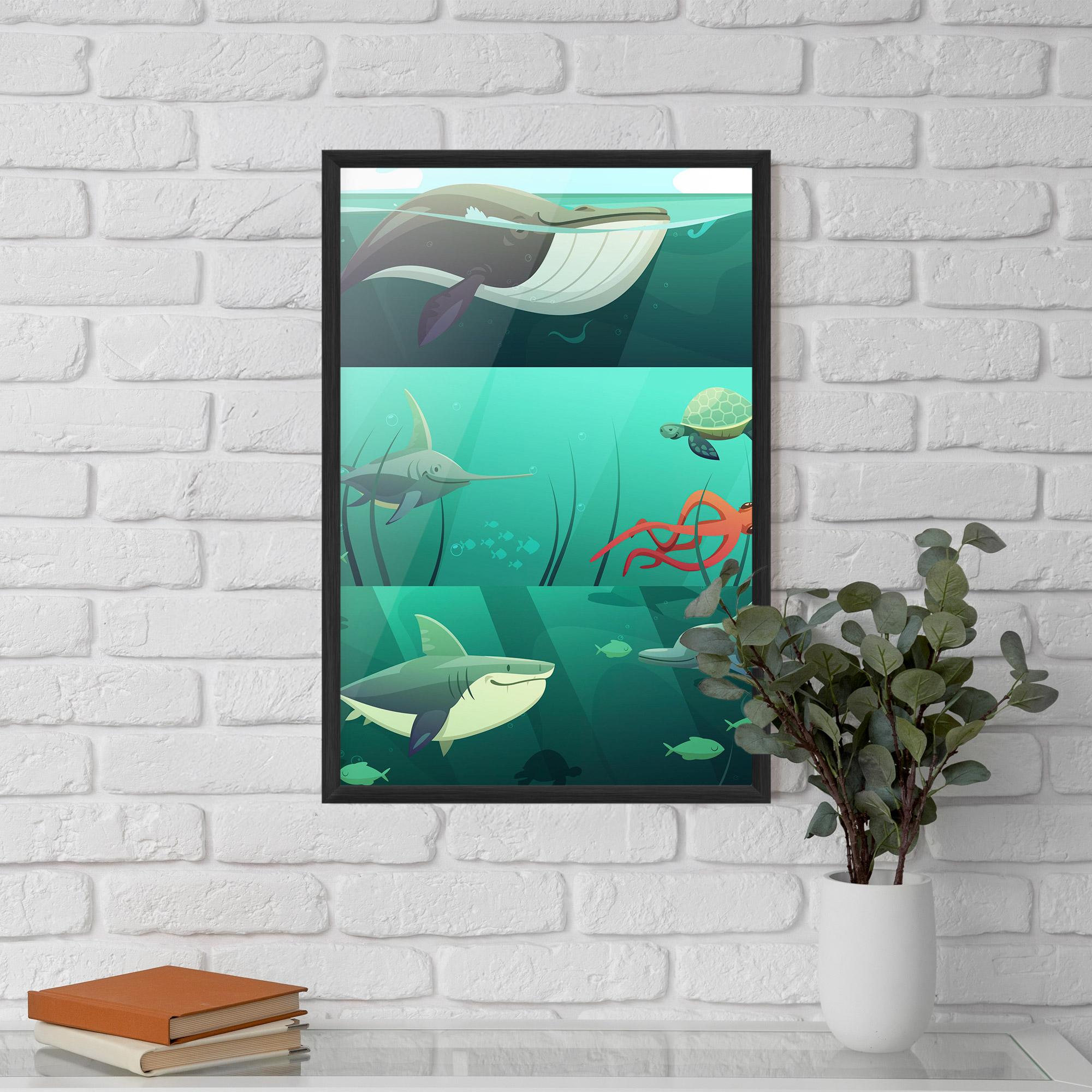 Plakat w Ramie Kids Ocean mockup 5