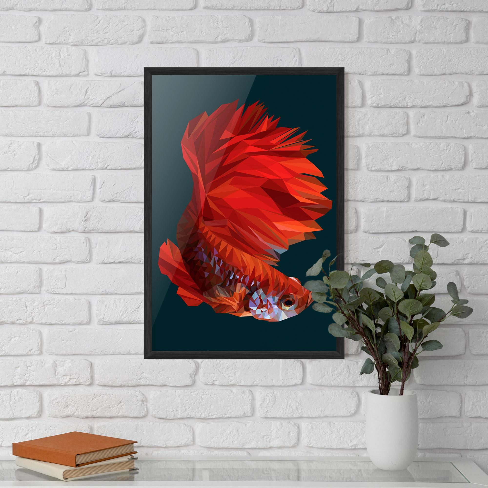 Plakat w Ramie Orange Fish mockup 5