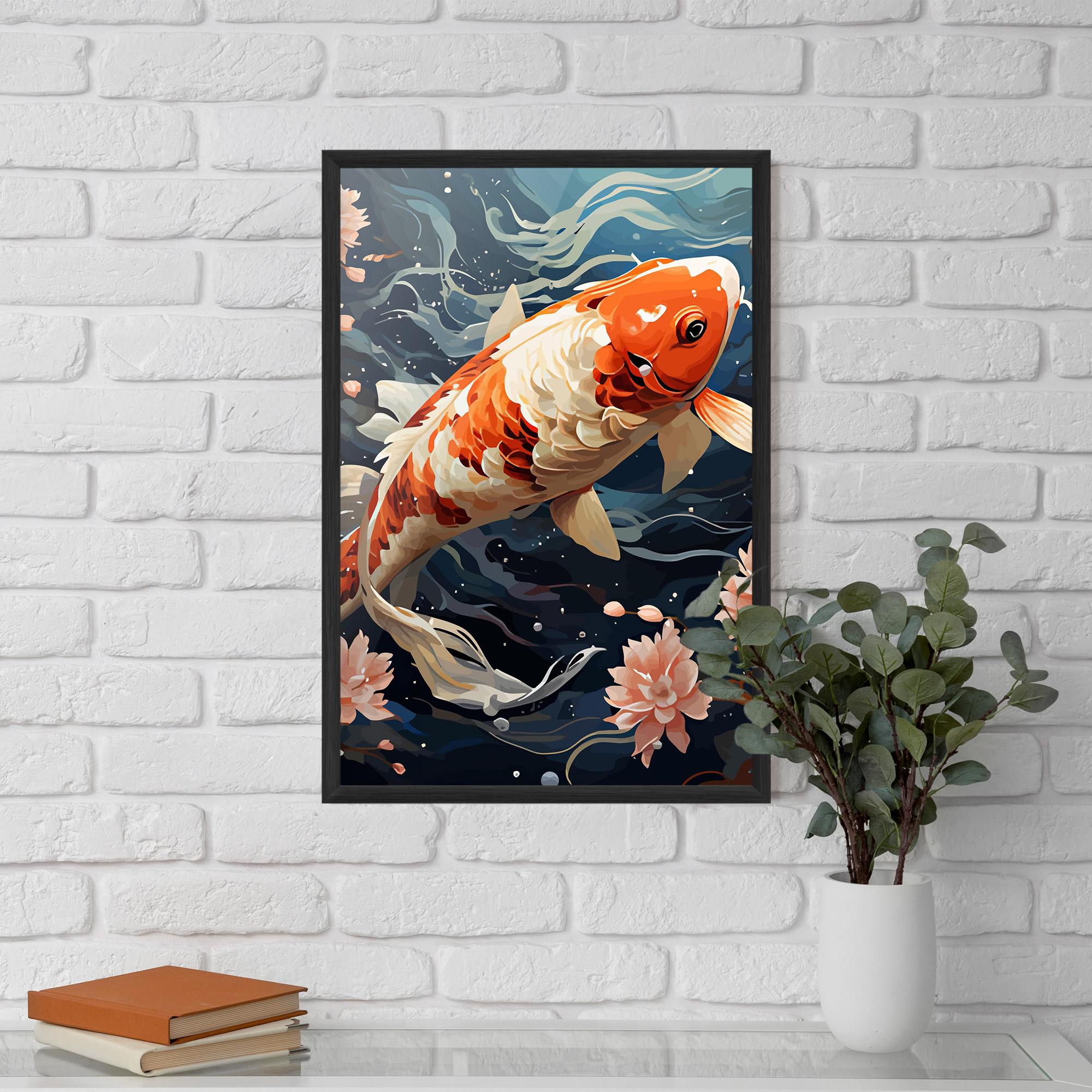 Plakat w Ramie Pretty Koi mockup 5