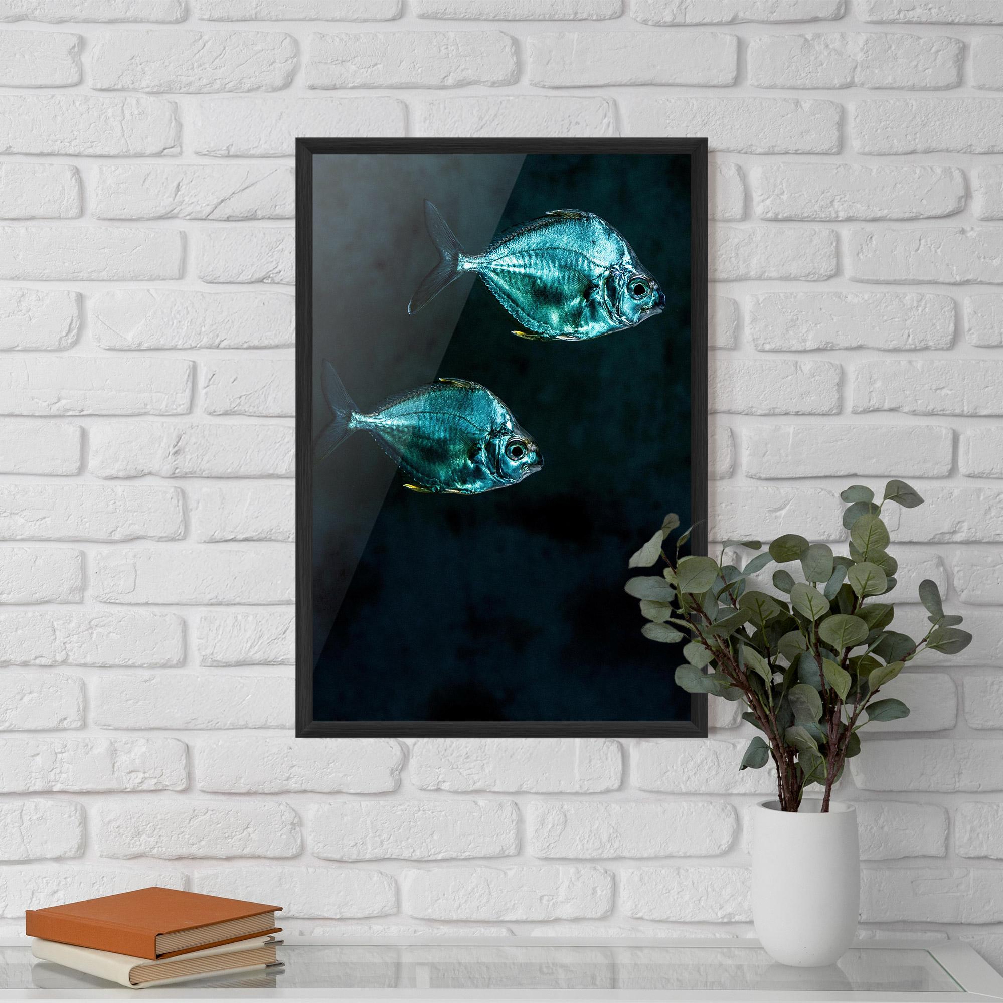Plakat w Ramie Silver Fish mockup 5