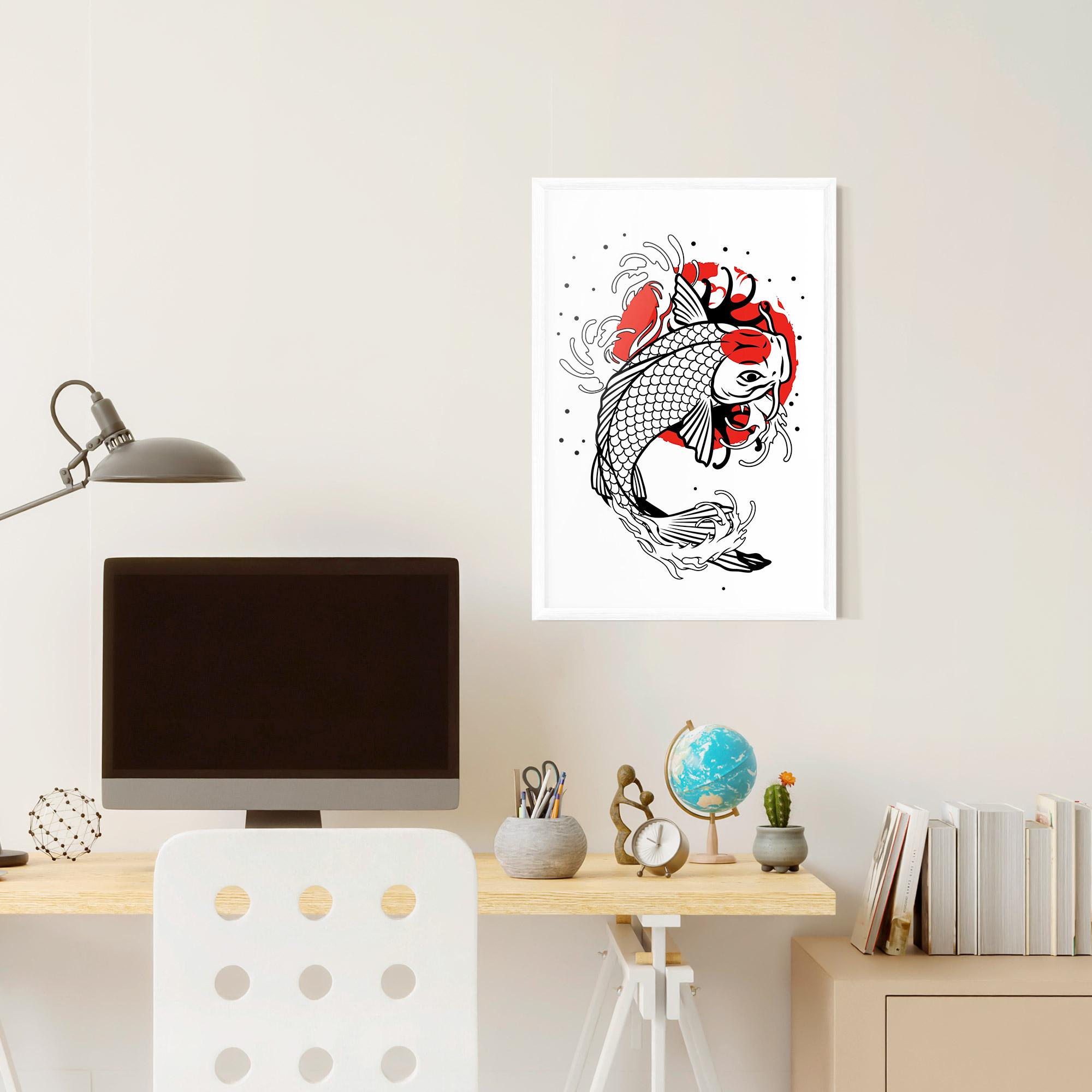 Plakat w Ramie Koi Design mockup 6