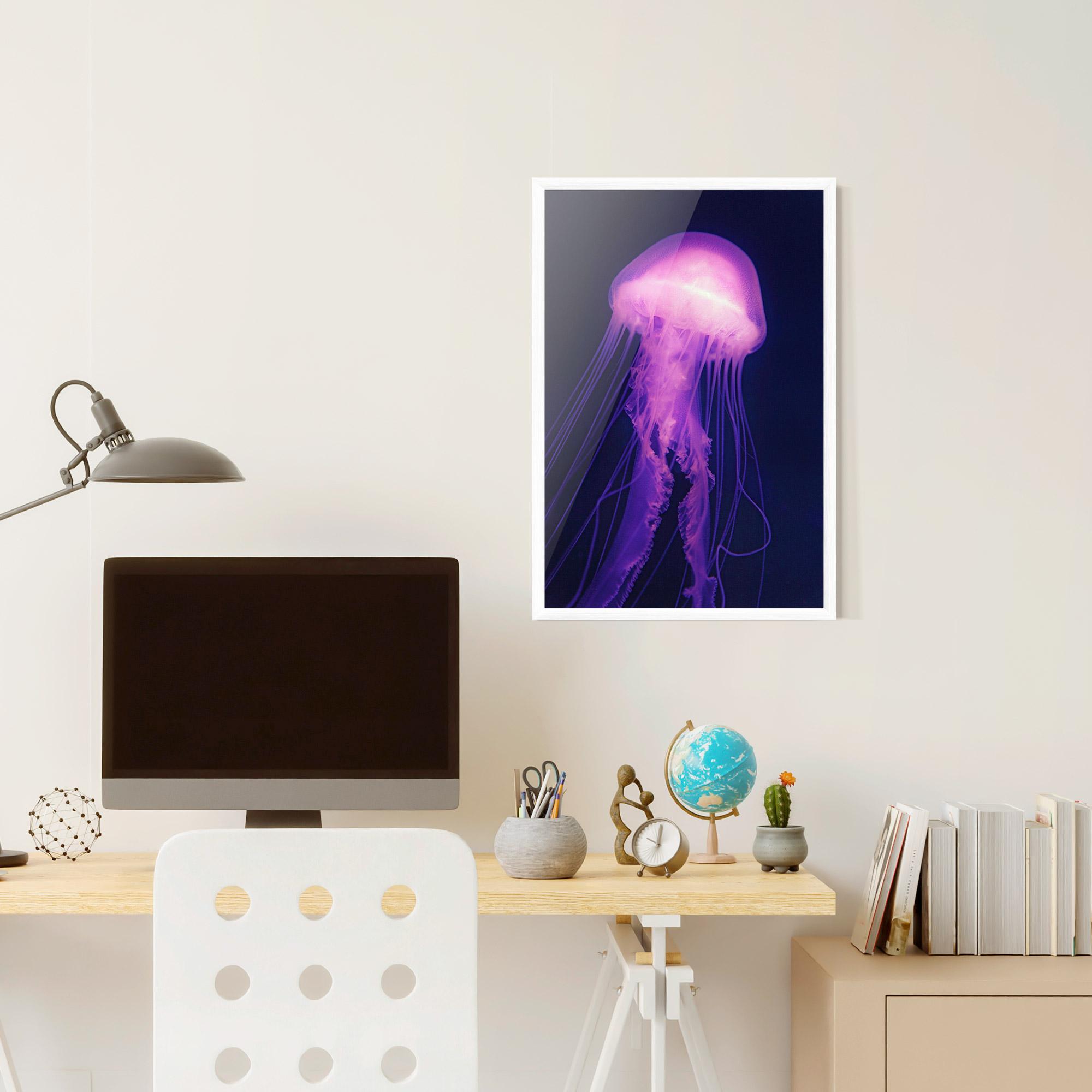 Plakat w Ramie Light Purple Jellyfish mockup 6