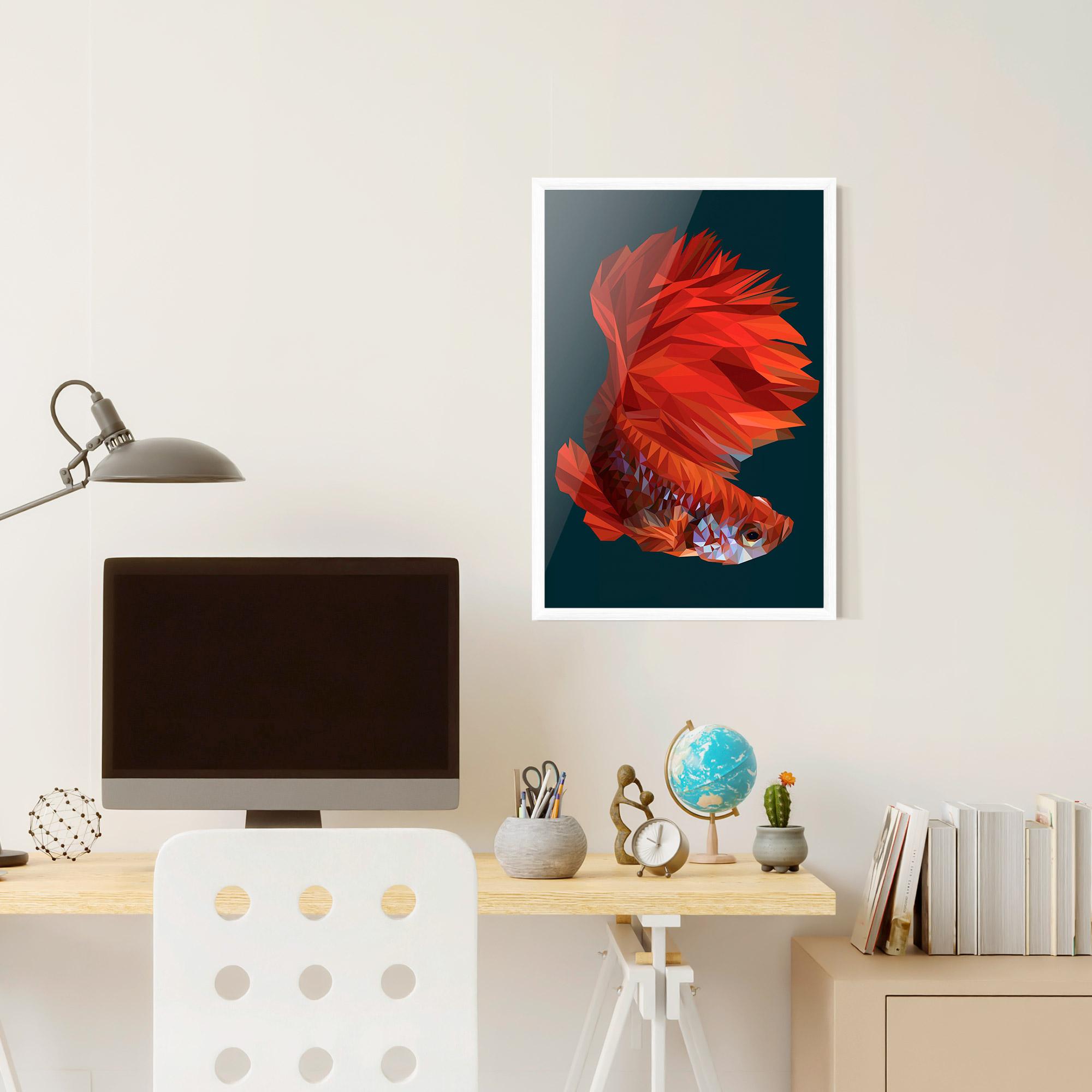 Plakat w Ramie Orange Fish mockup 6