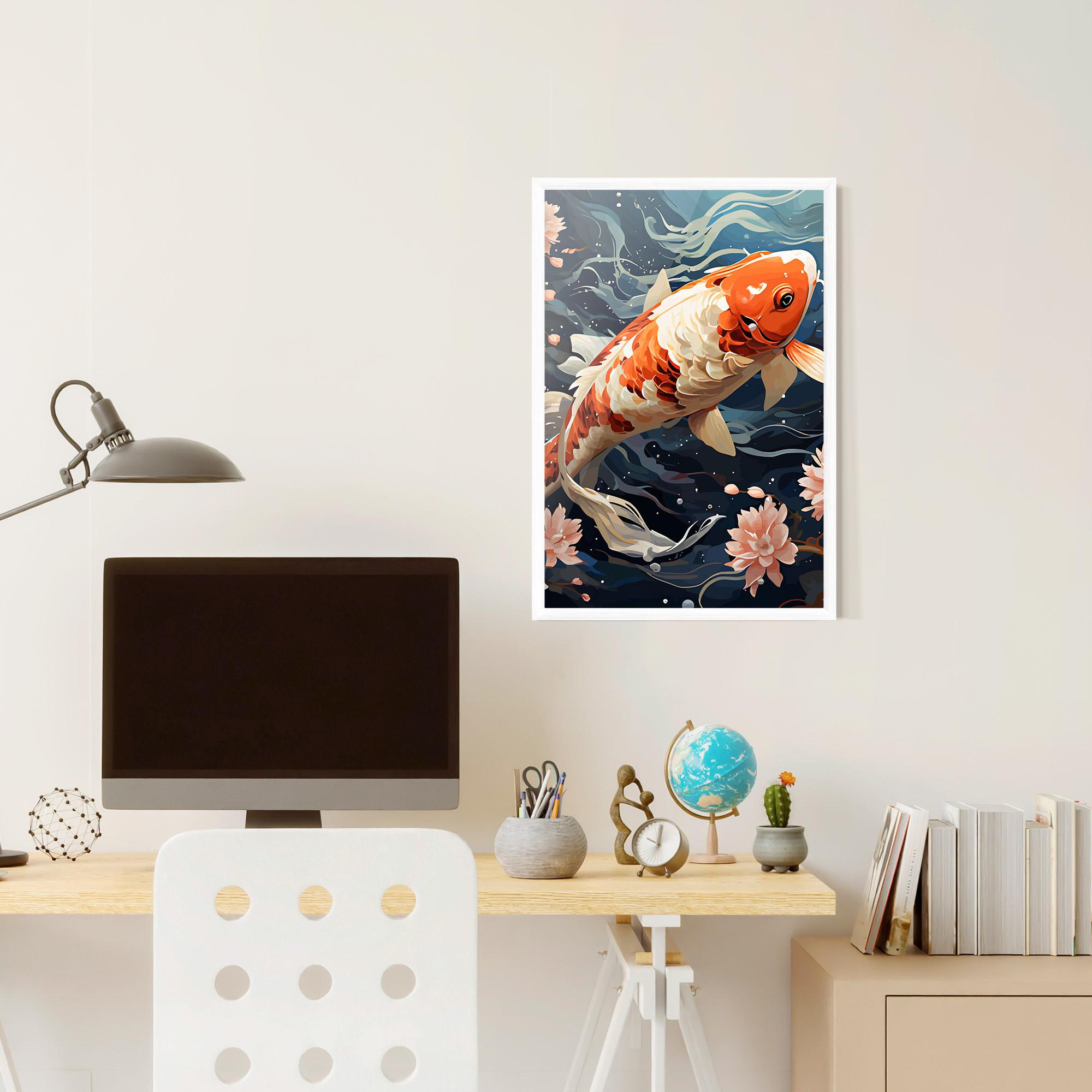 Plakat w Ramie Pretty Koi mockup 6