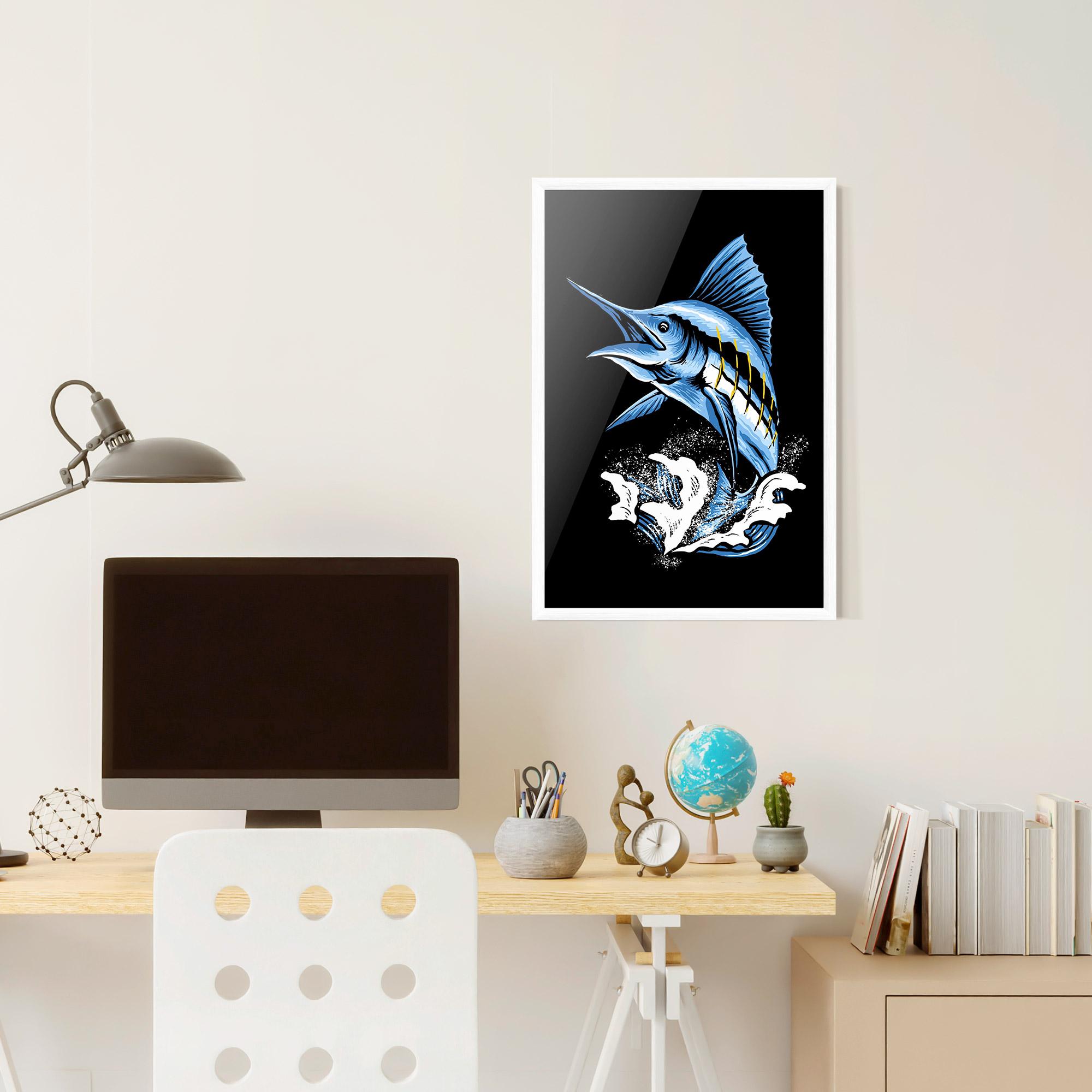 Plakat w Ramie Sword Fish mockup 6