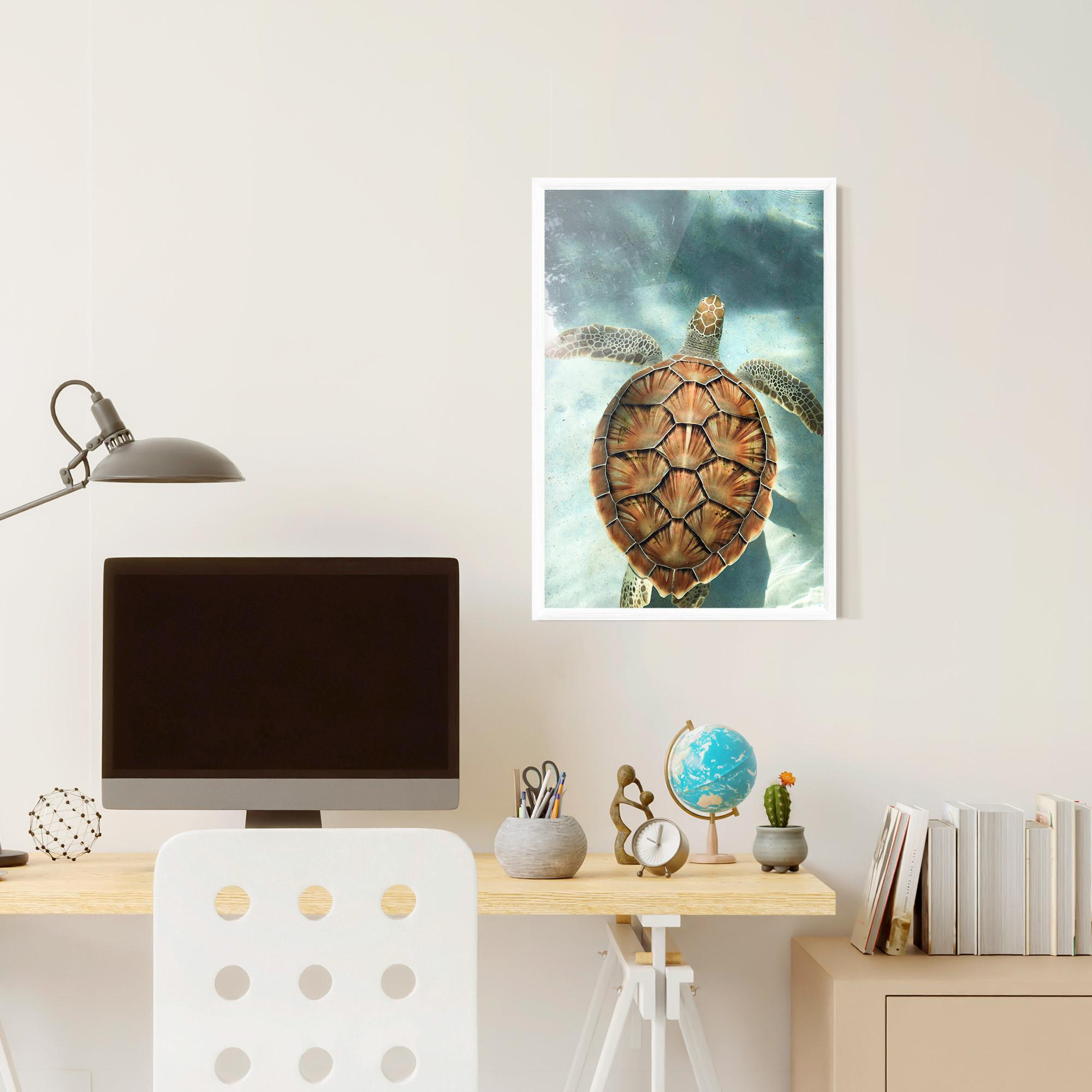 Plakat w Ramie Water Tortoise mockup 6