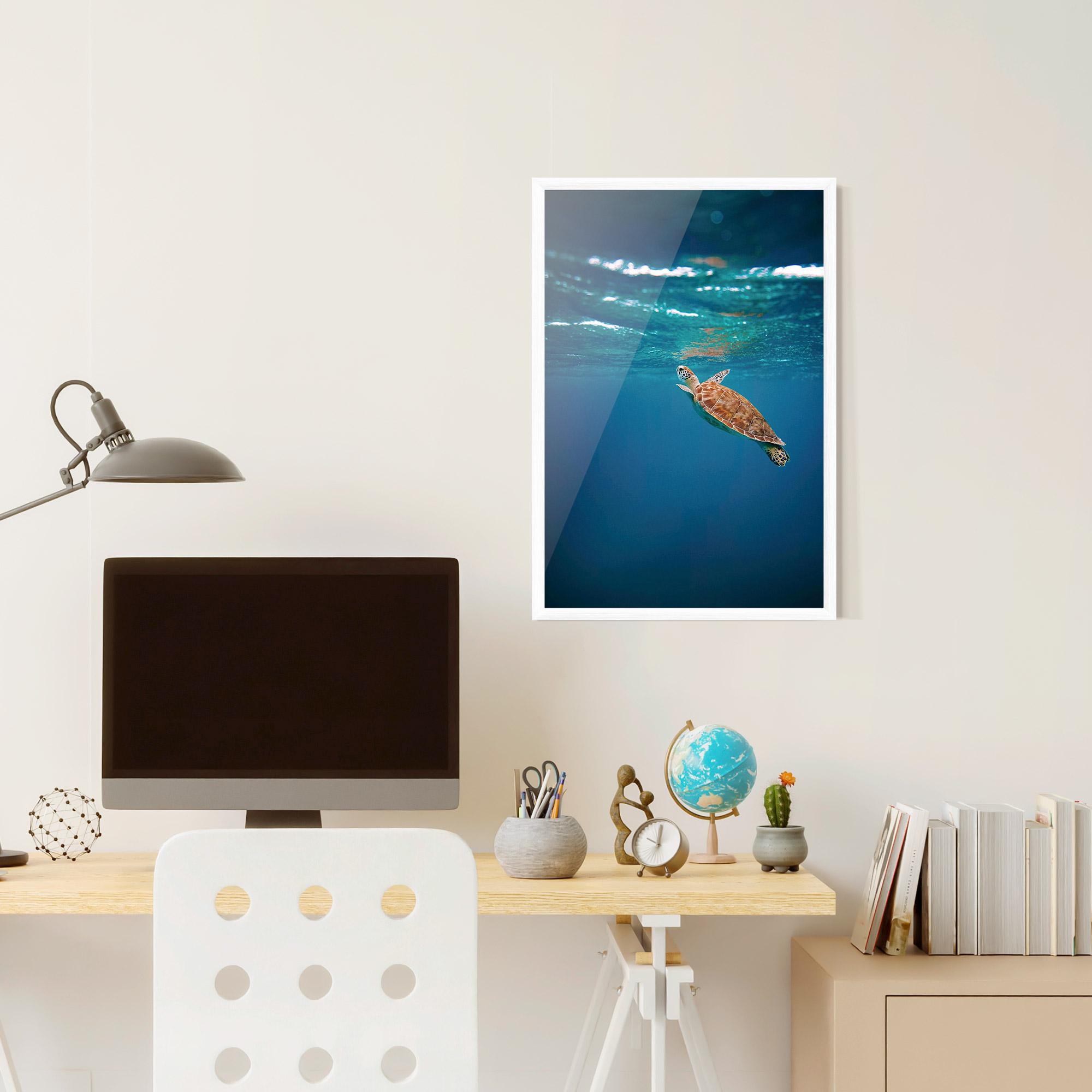 Plakat w Ramie Water Turtle mockup 6