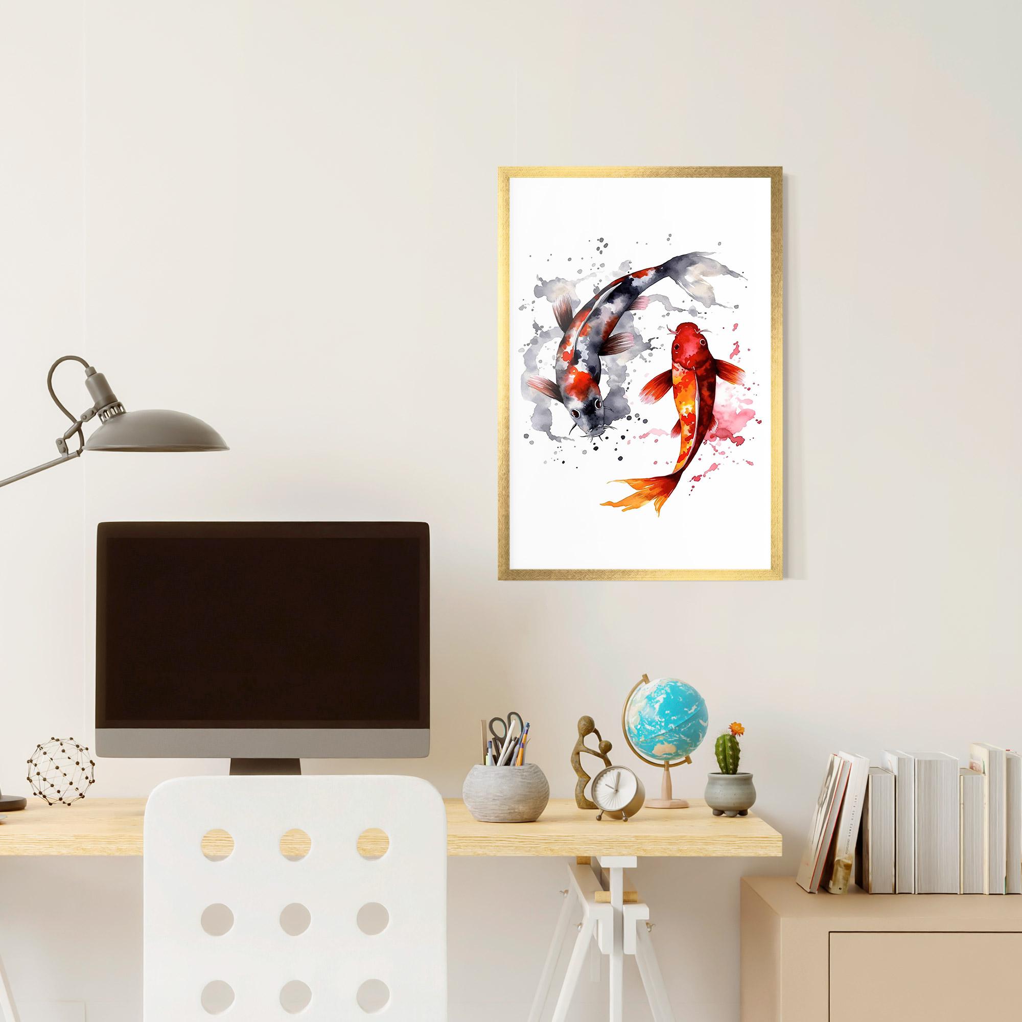 Plakat w Ramie Beautiful Koi mockup 6