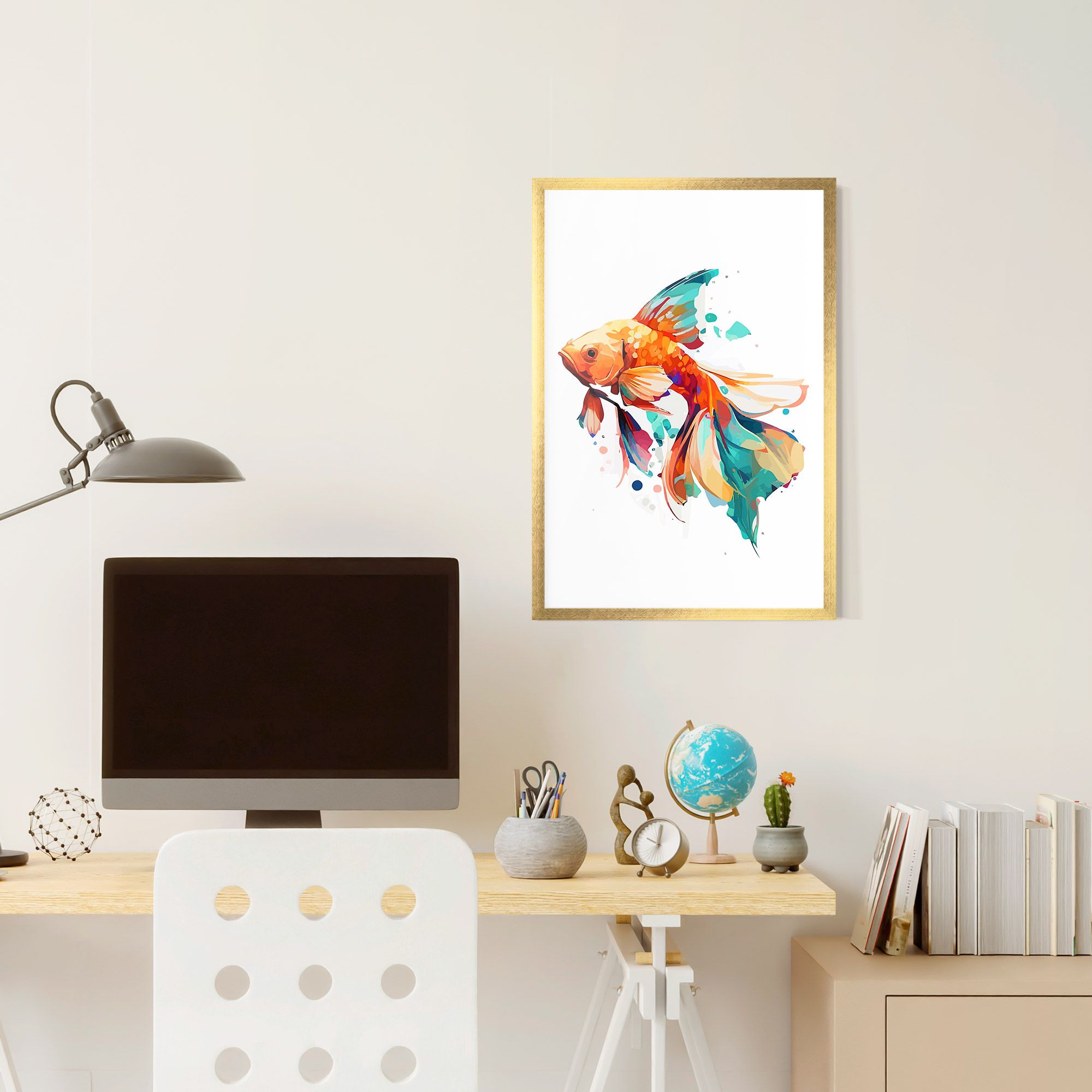 Blue Orange Fish mockup 6