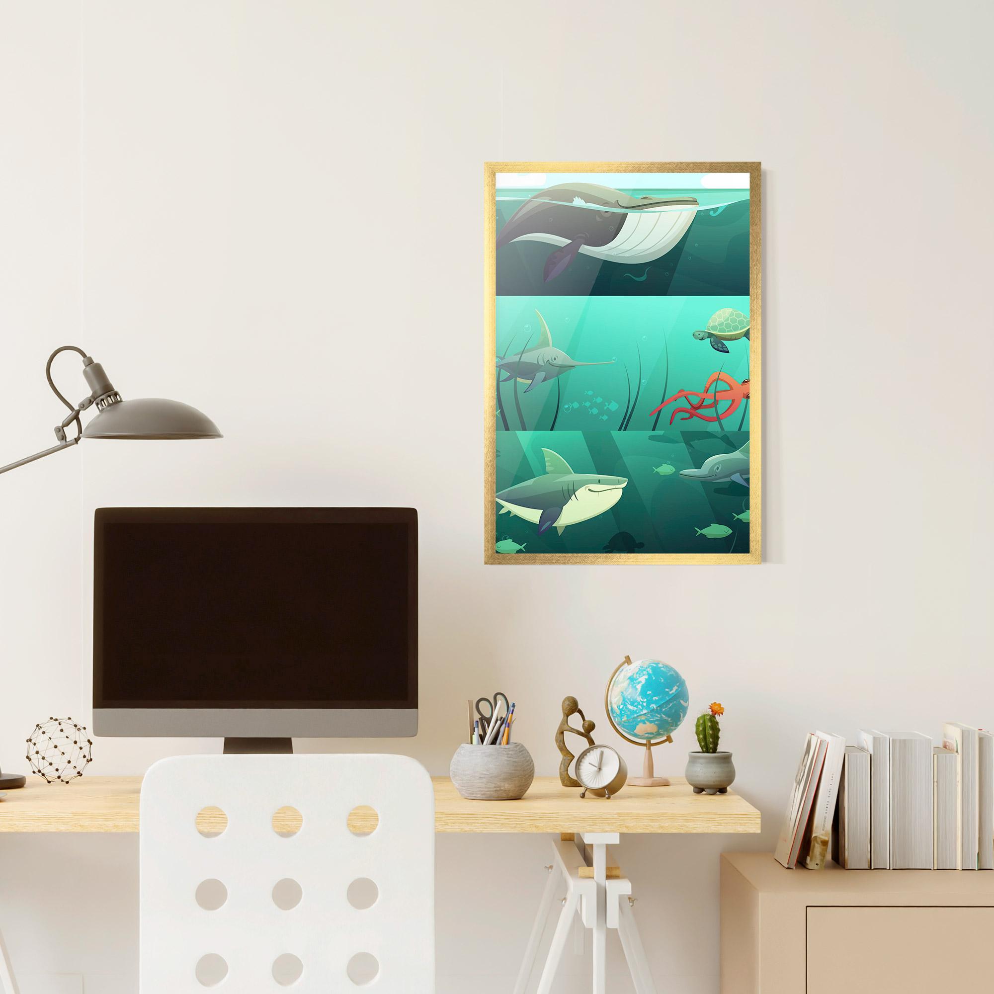 Plakat w Ramie Kids Ocean mockup 6