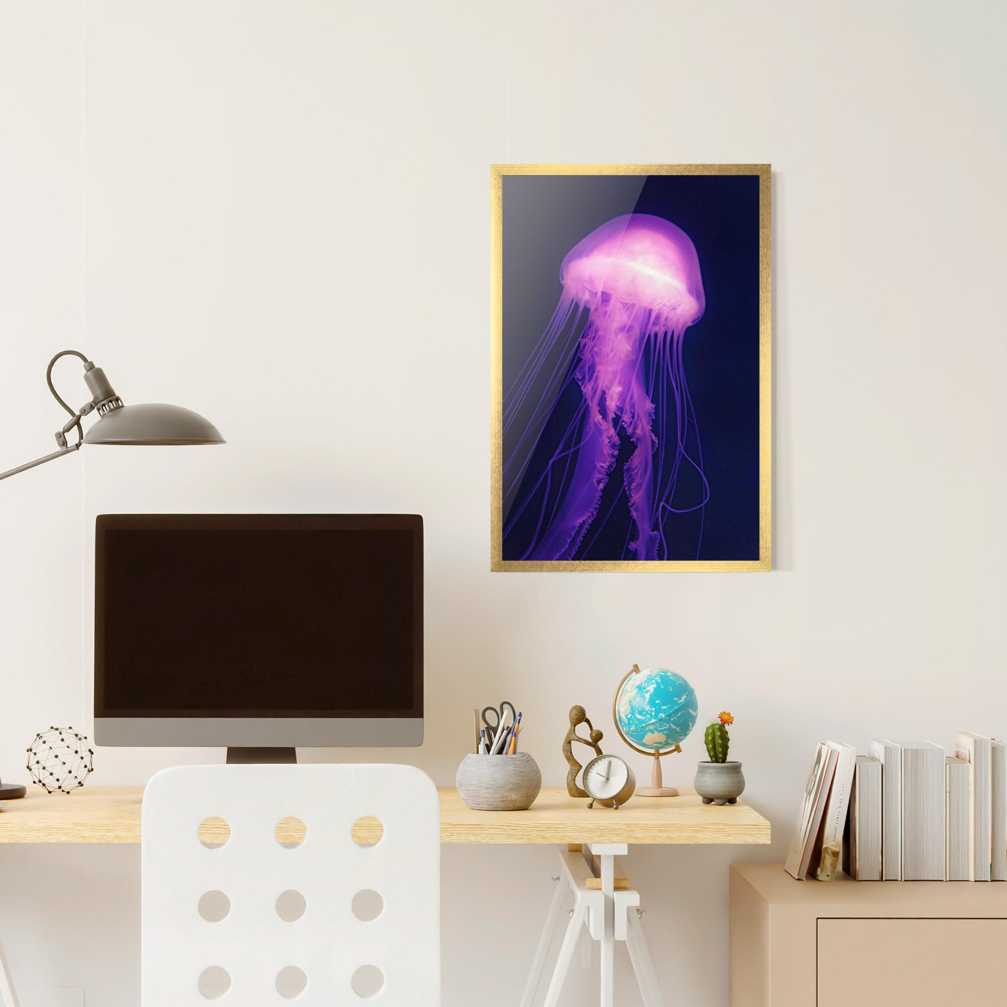 Plakat w Ramie Light Purple Jellyfish mockup 6
