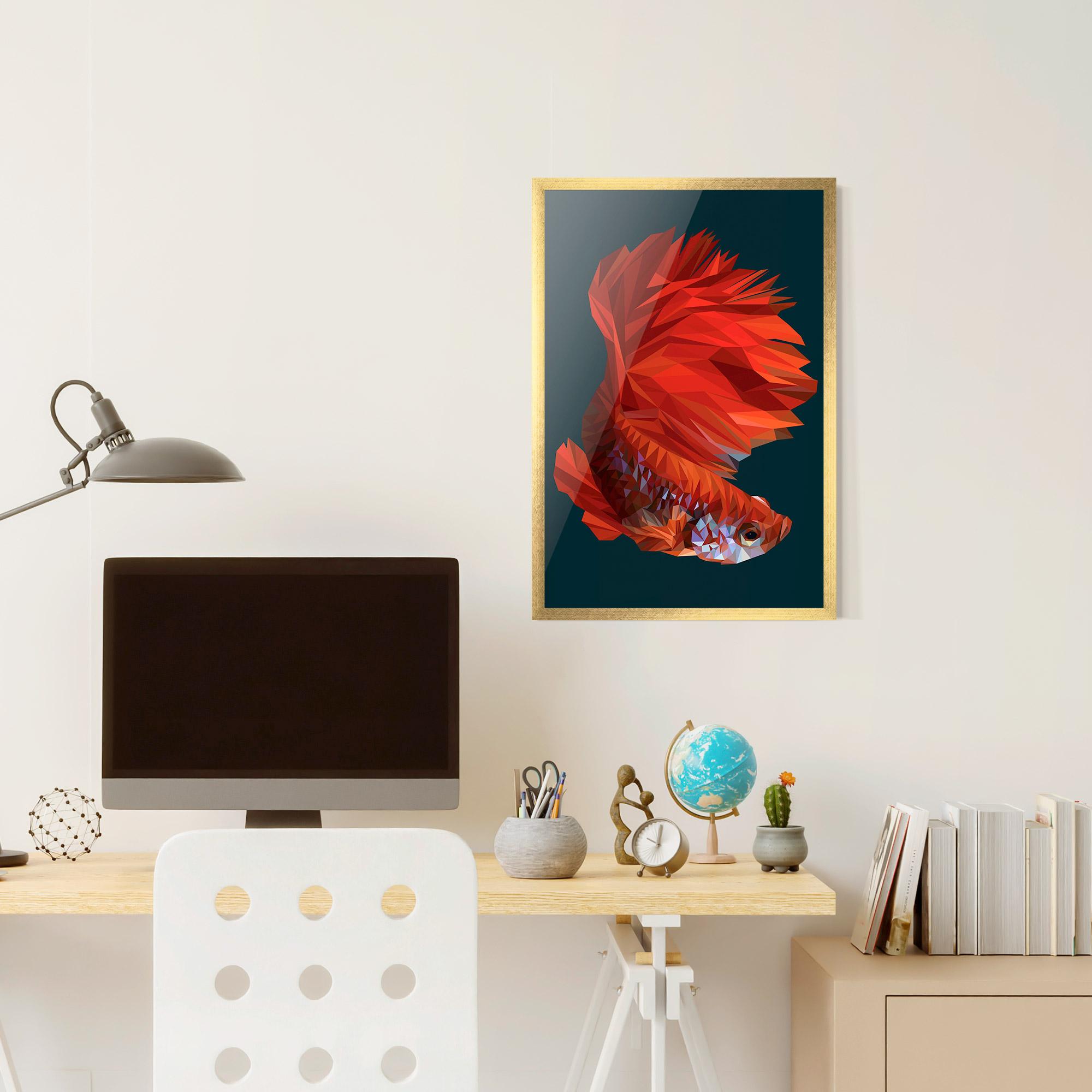 Plakat w Ramie Orange Fish mockup 6