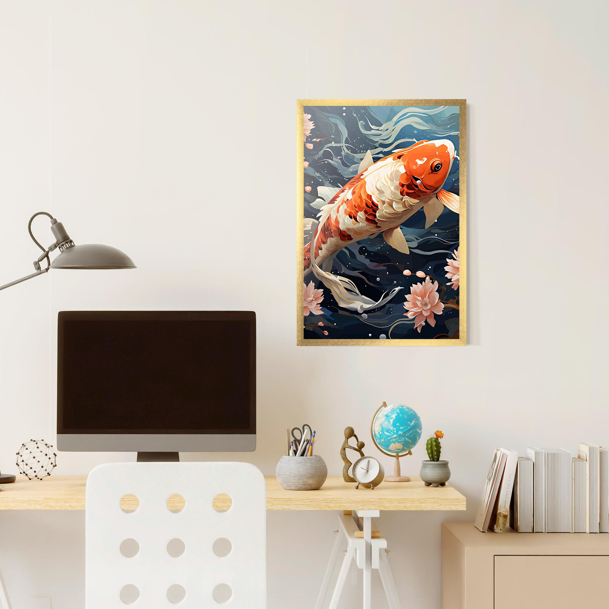 Plakat w Ramie Pretty Koi mockup 6