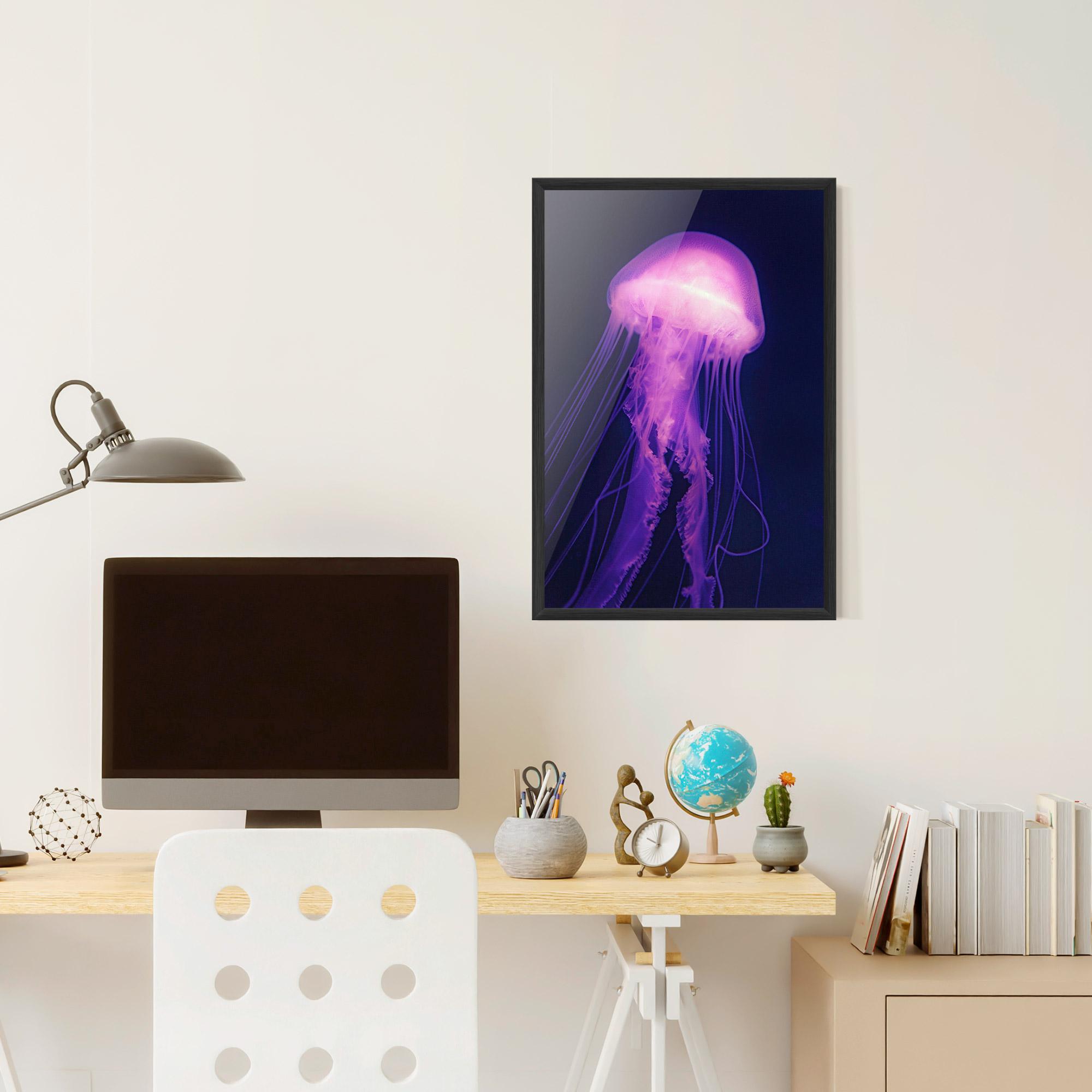 Plakat w Ramie Light Purple Jellyfish mockup 6