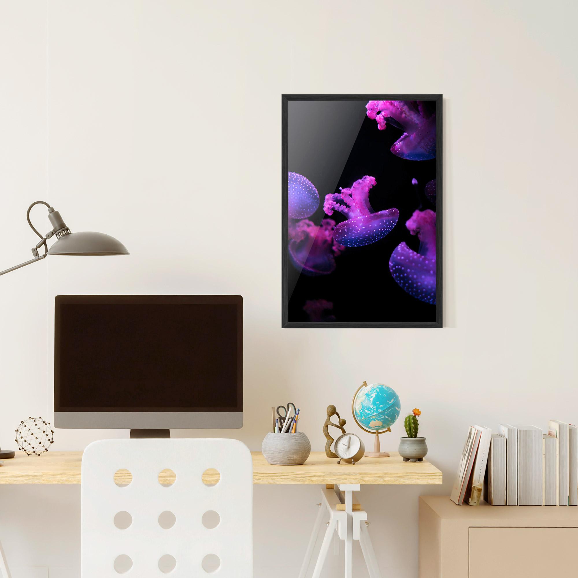 Plakat w Ramie Little Purple Jellyfish mockup 6