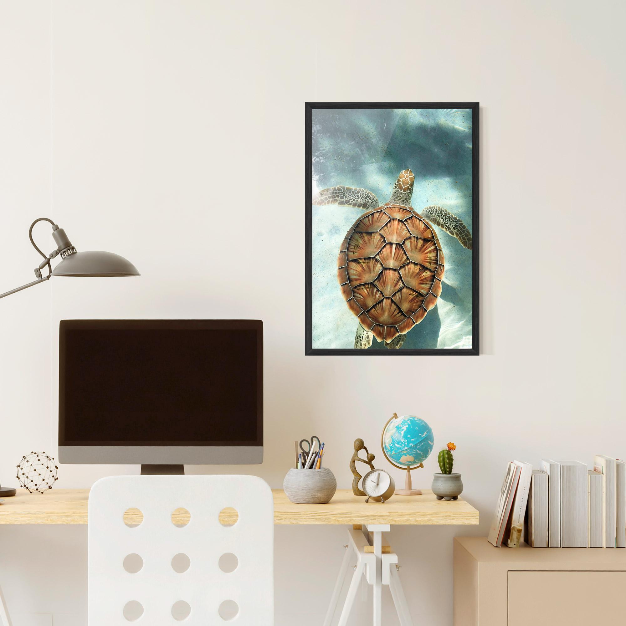Plakat w Ramie Water Tortoise mockup 6