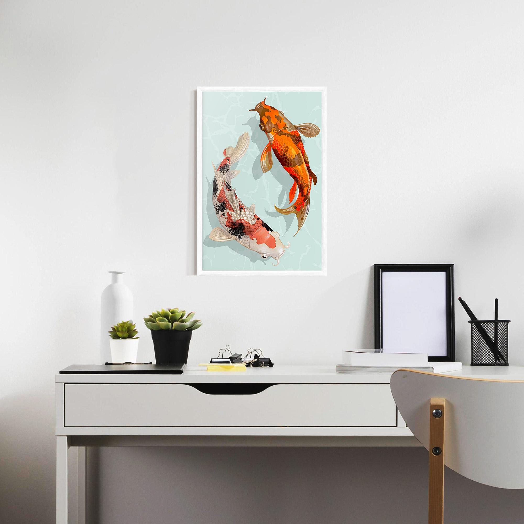 Plakat w Ramie Koi Fish mockup 7