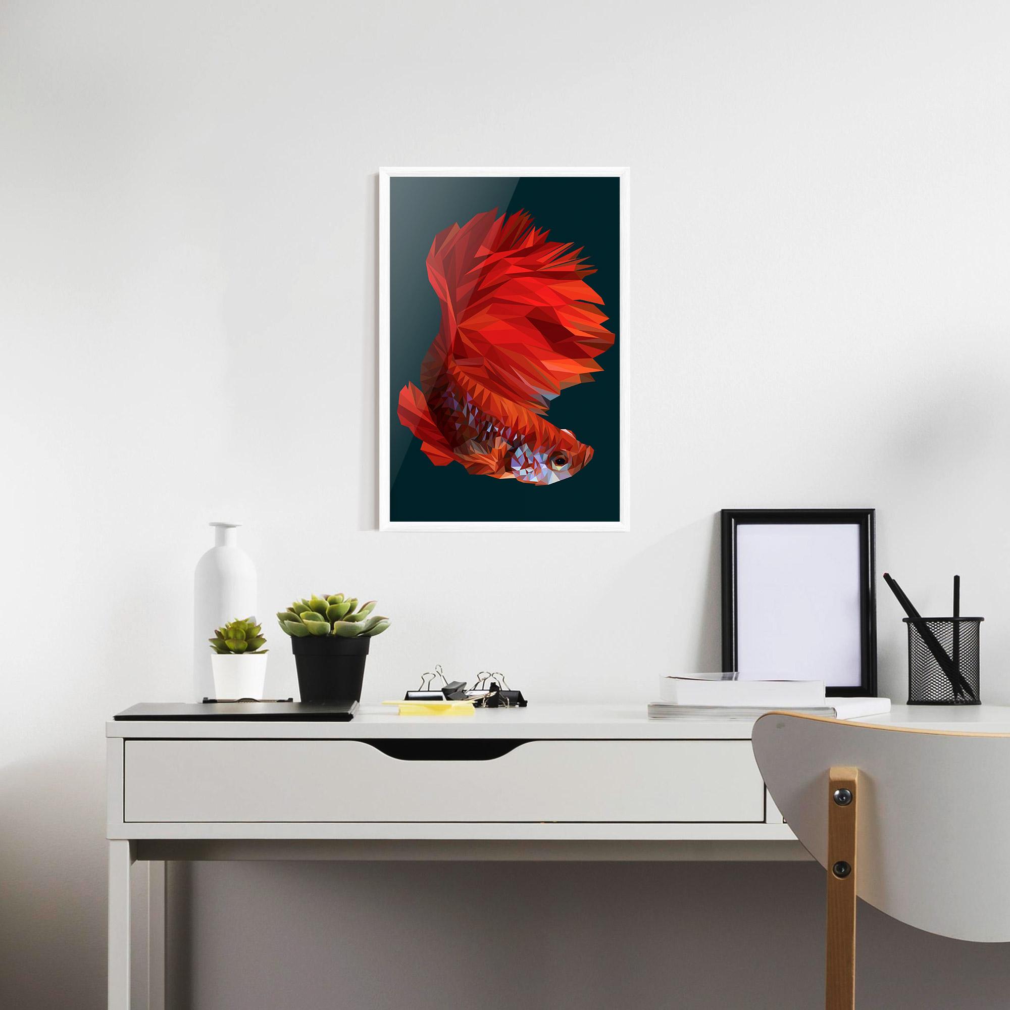 Plakat w Ramie Orange Fish mockup 7