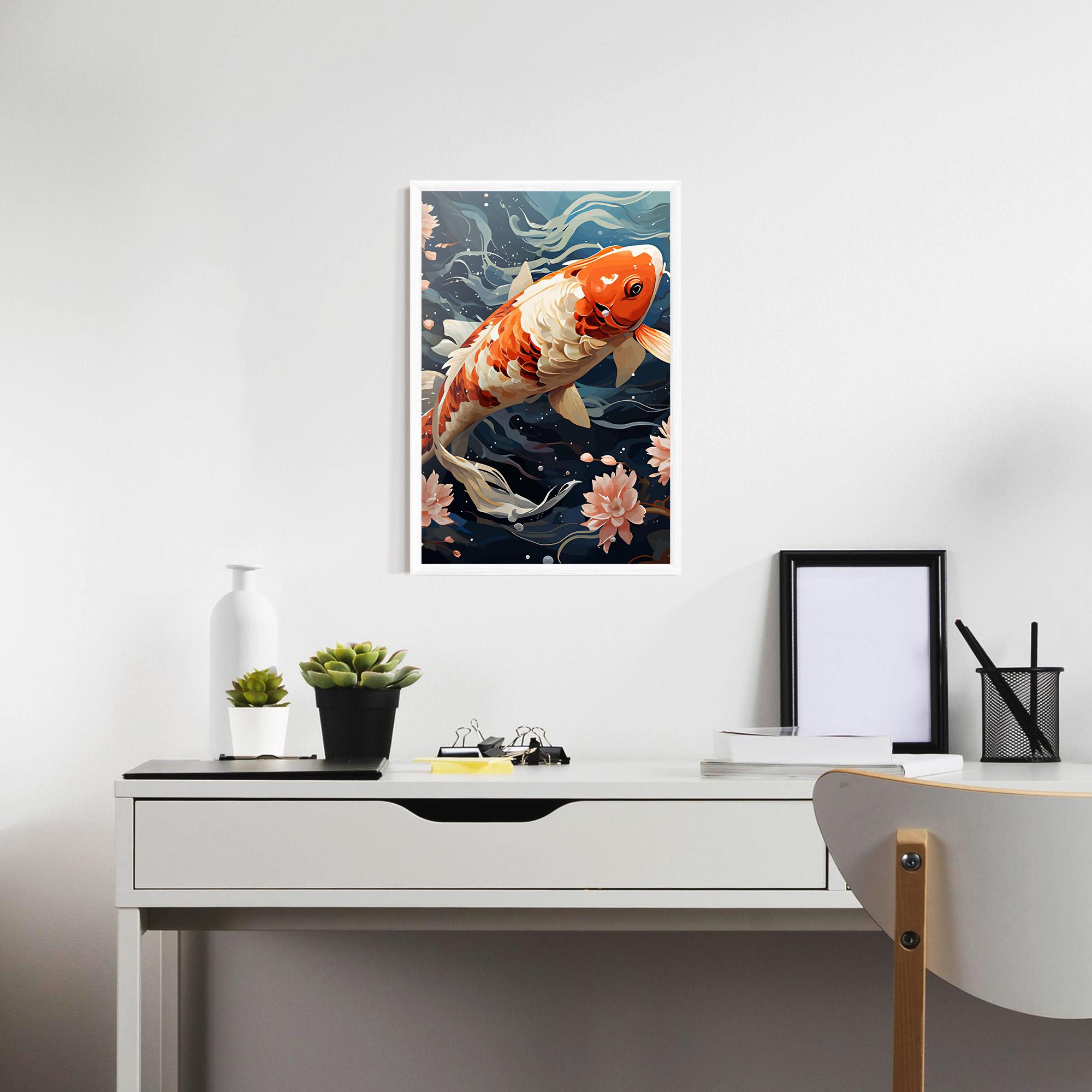 Plakat w Ramie Pretty Koi mockup 7