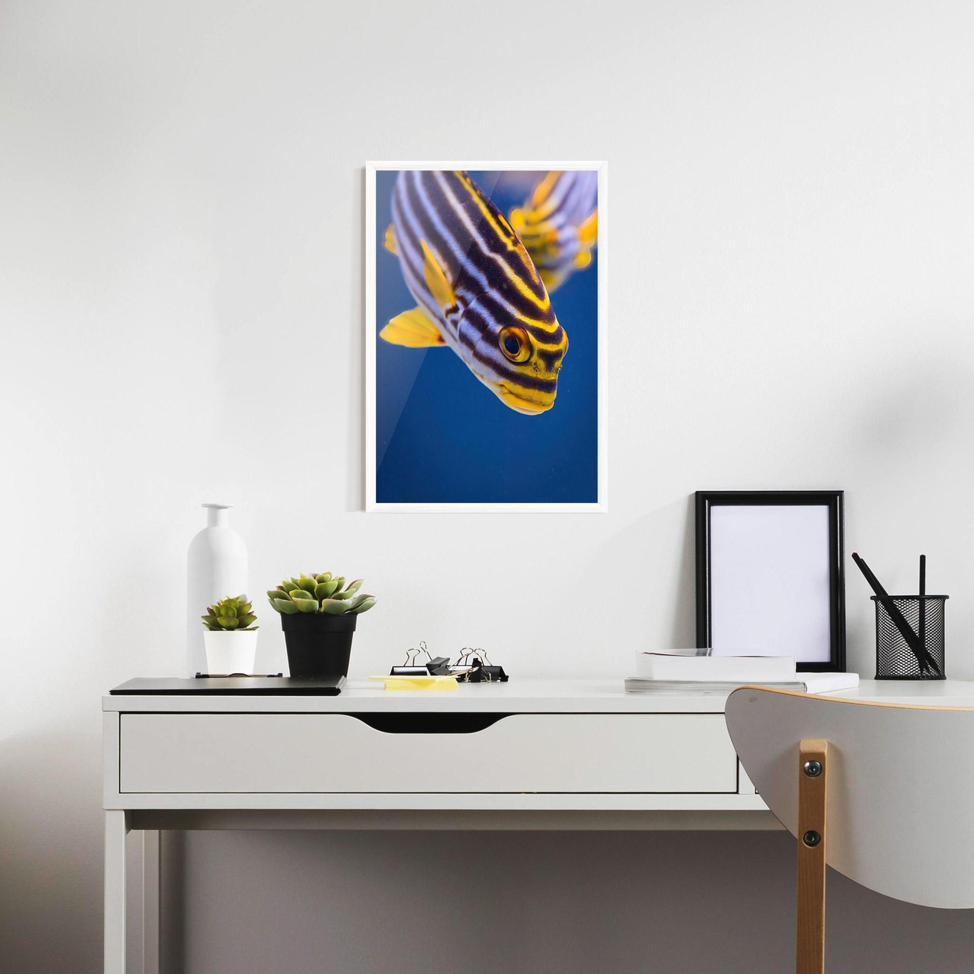 Plakat w Ramie Purple Yellow Fish mockup 7