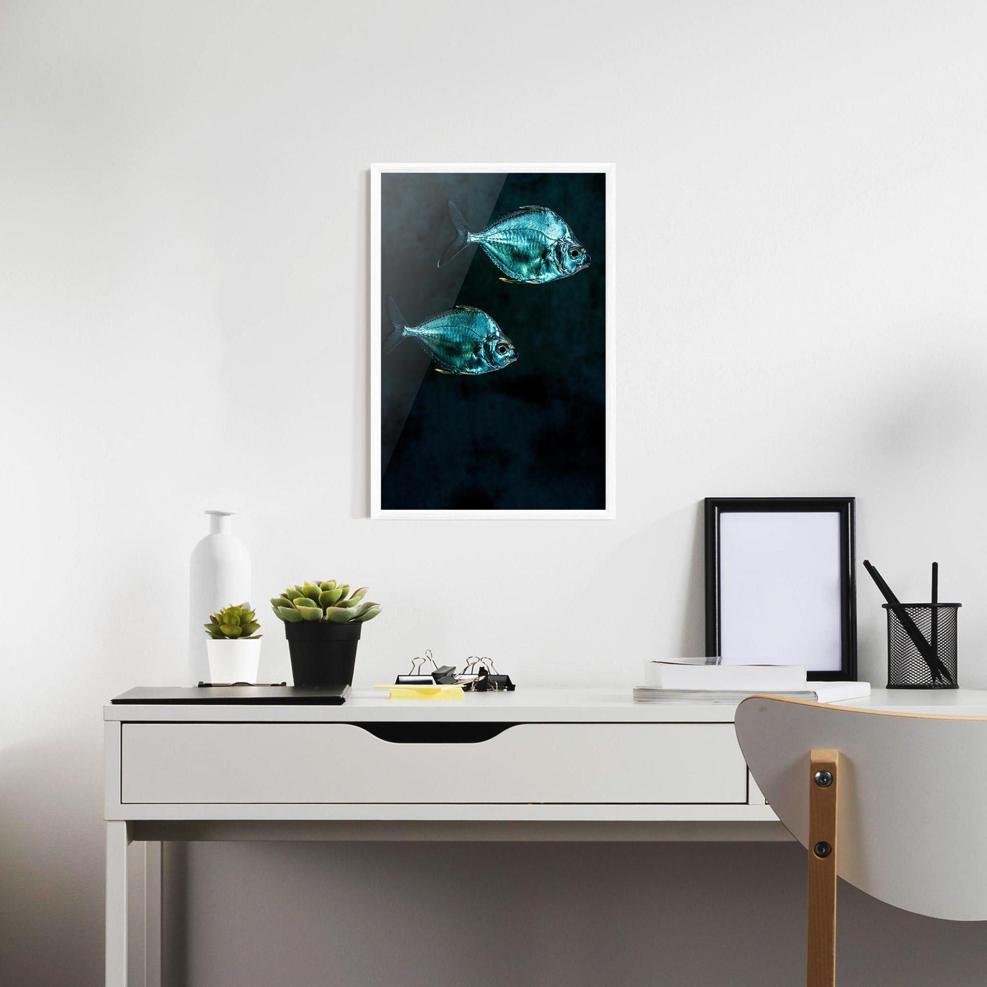 Plakat w Ramie Silver Fish mockup 7