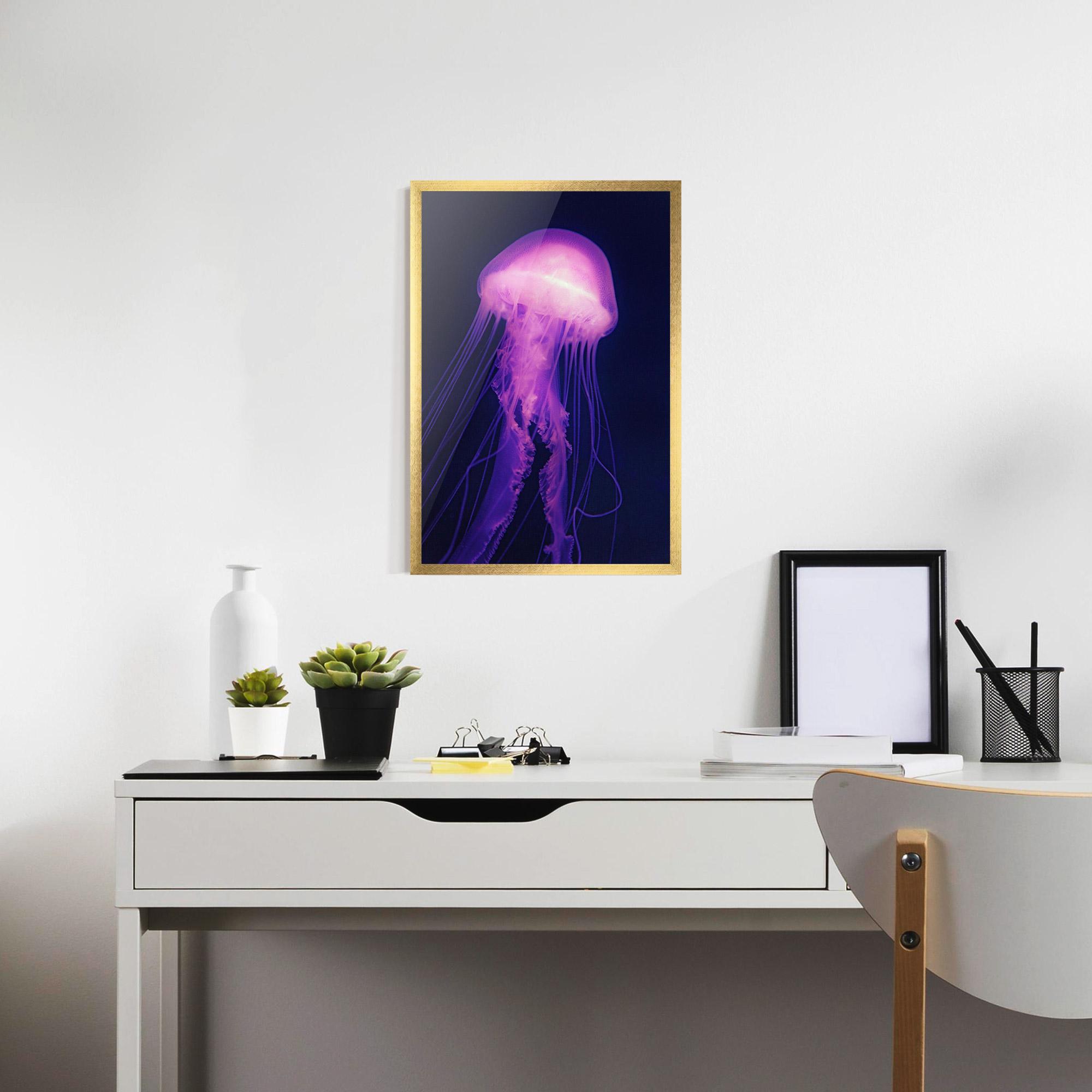 Plakat w Ramie Light Purple Jellyfish mockup 7