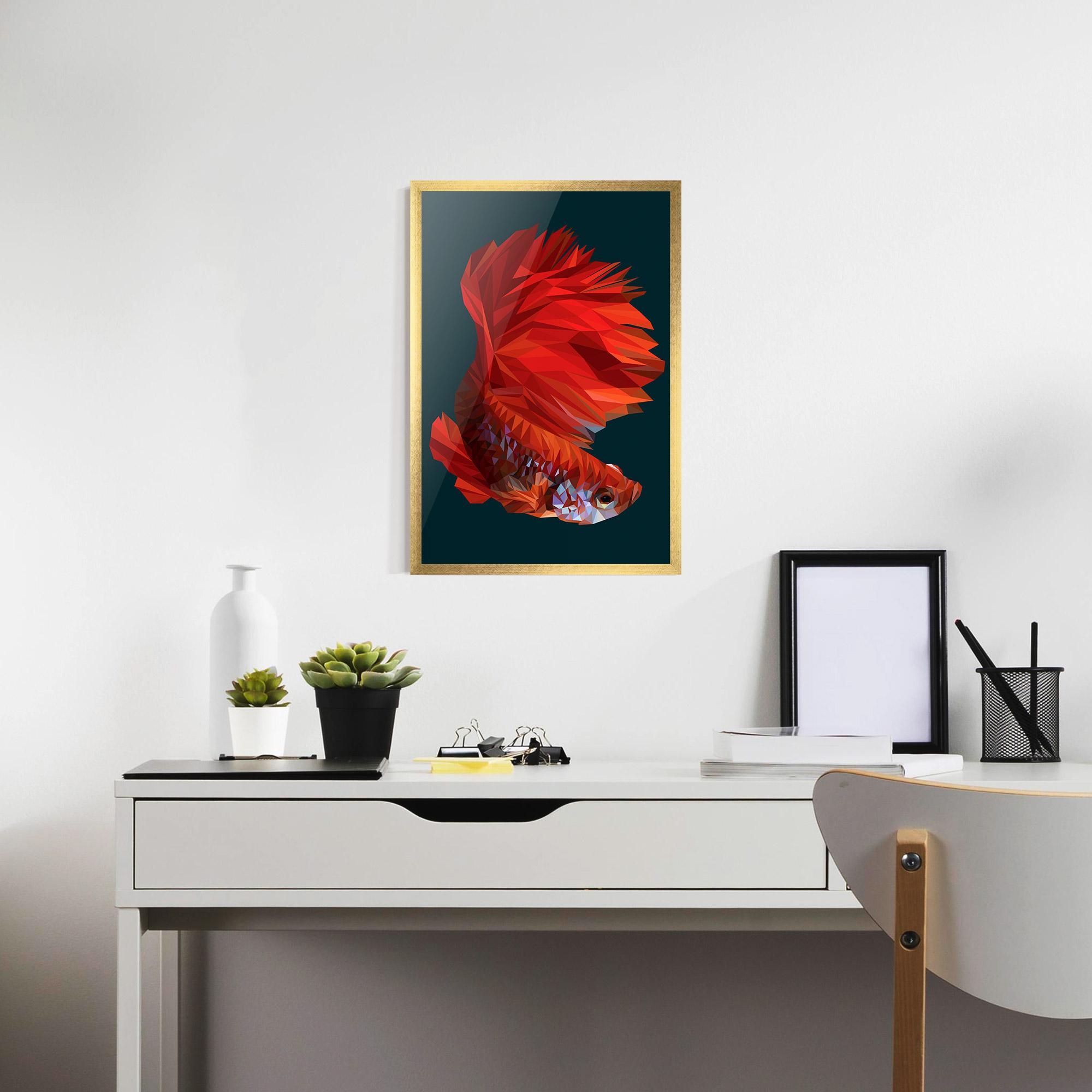 Plakat w Ramie Orange Fish mockup 7