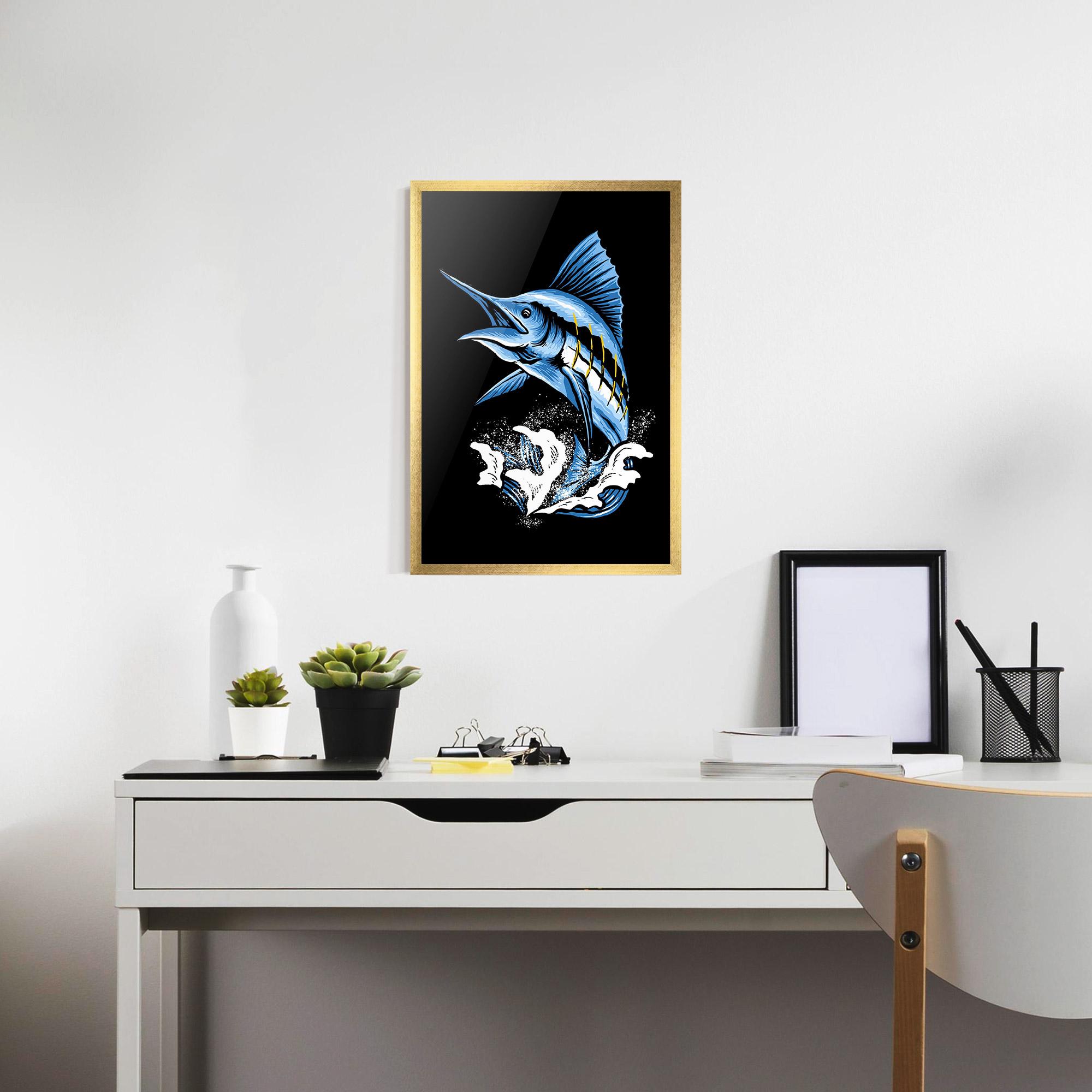 Plakat w Ramie Sword Fish mockup 7