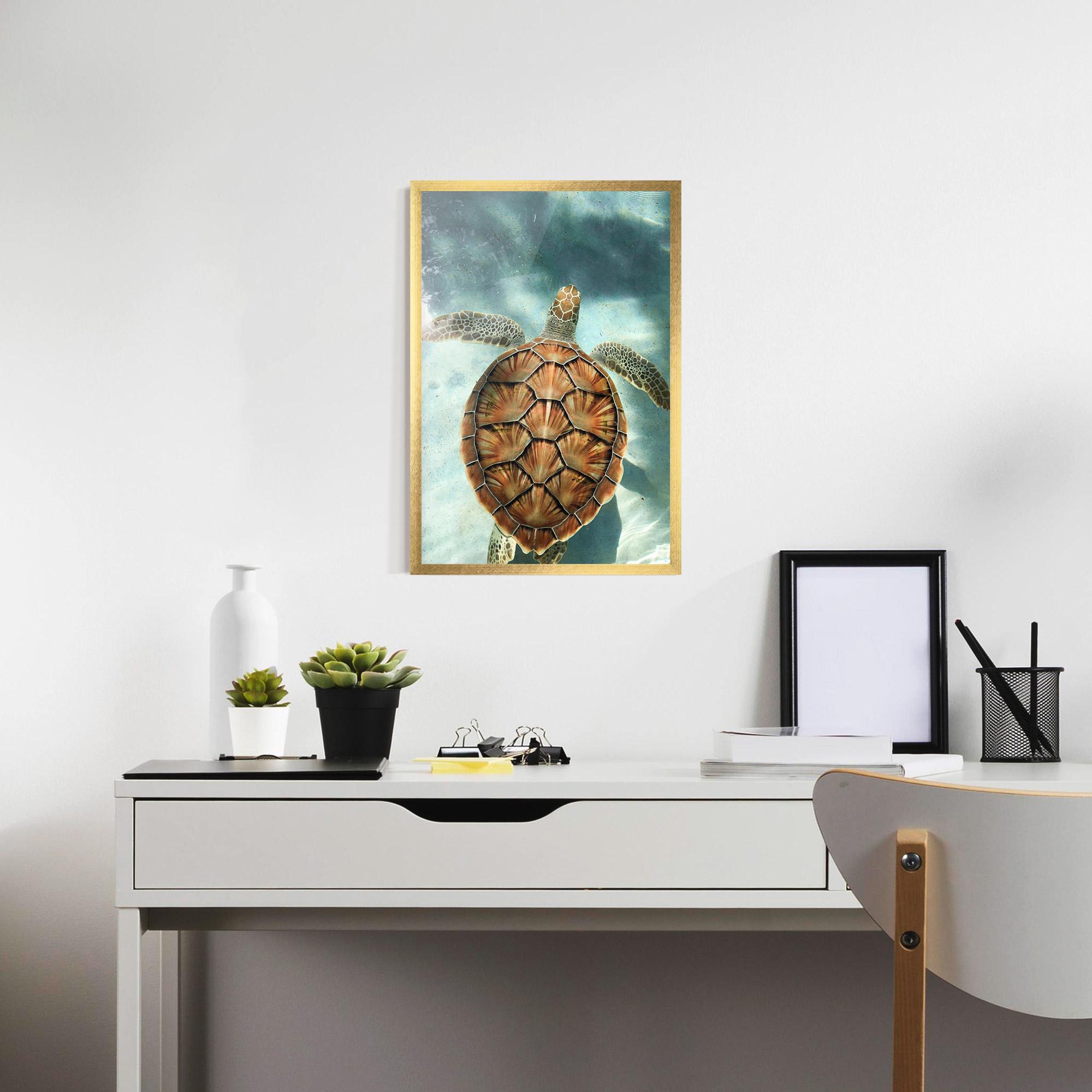 Plakat w Ramie Water Tortoise mockup 7