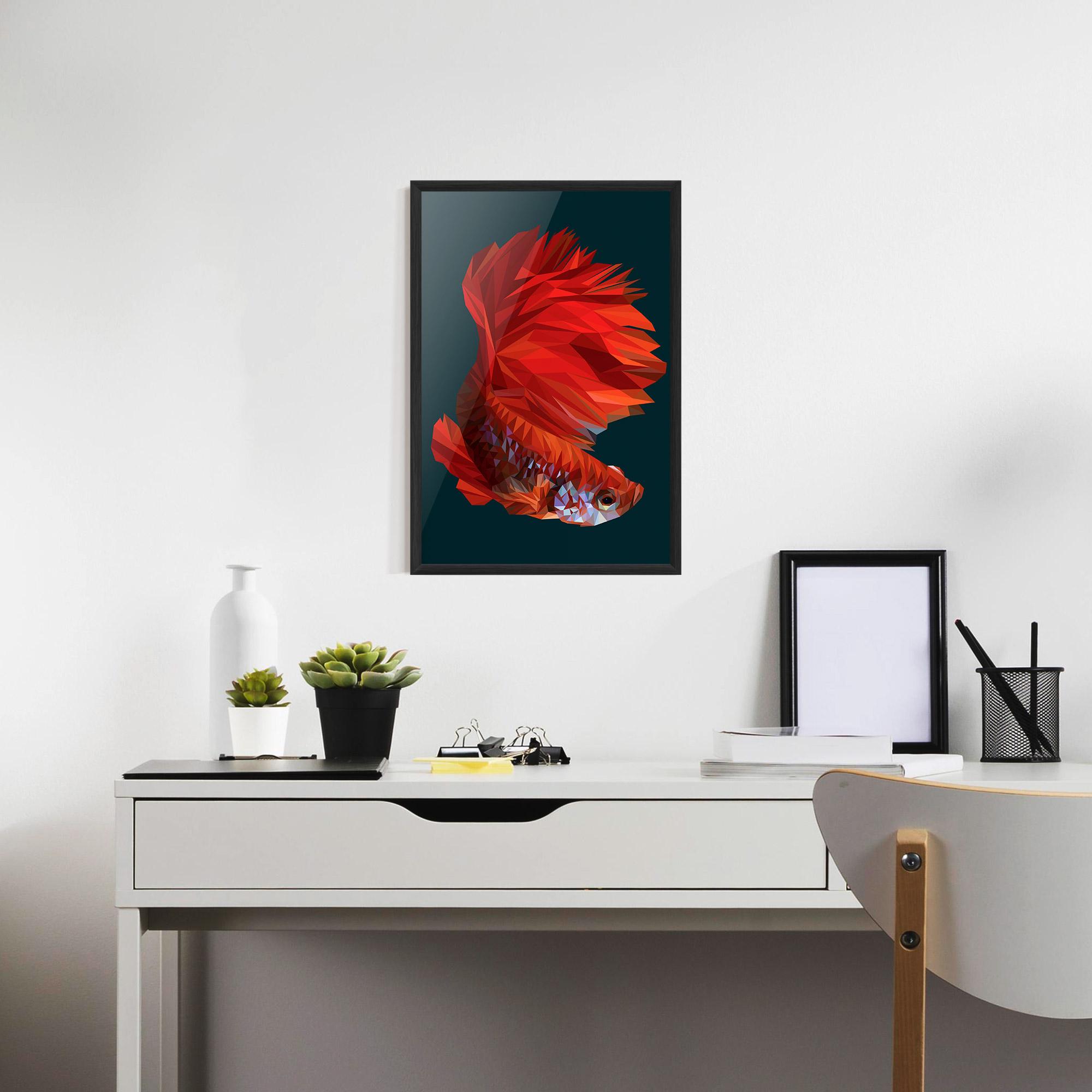 Plakat w Ramie Orange Fish mockup 7