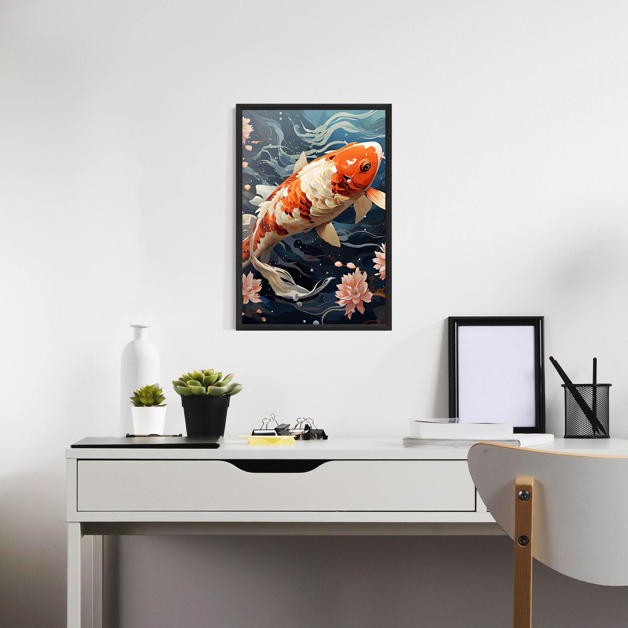 Plakat w Ramie Pretty Koi mockup 7