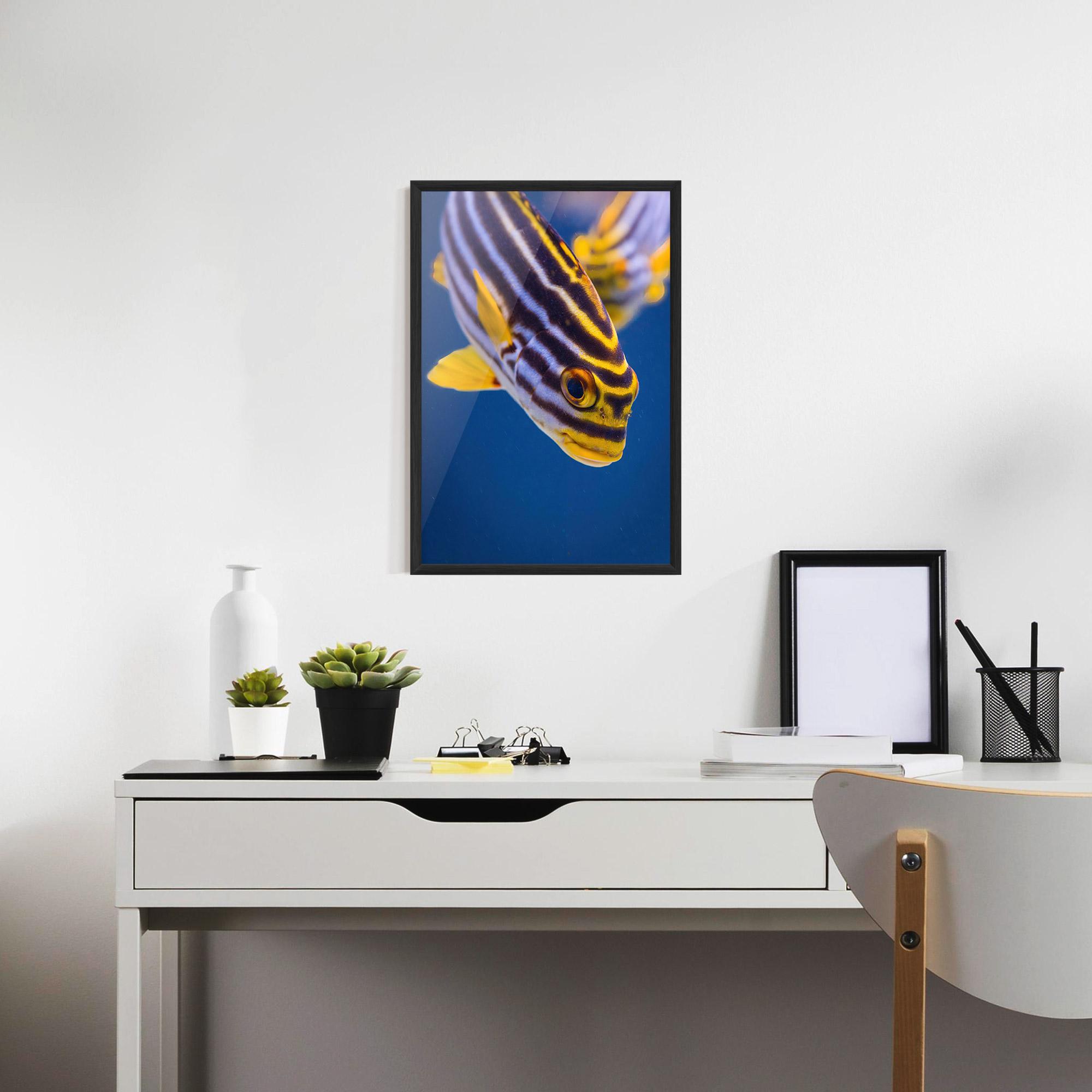 Plakat w Ramie Purple Yellow Fish mockup 7