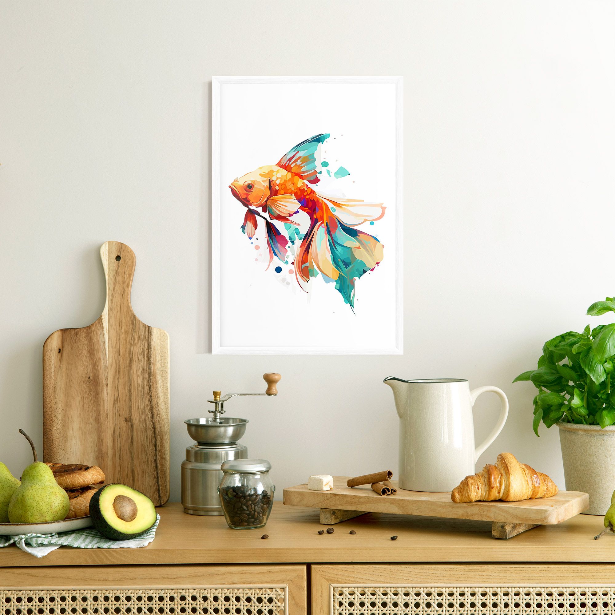 Blue Orange Fish mockup 8