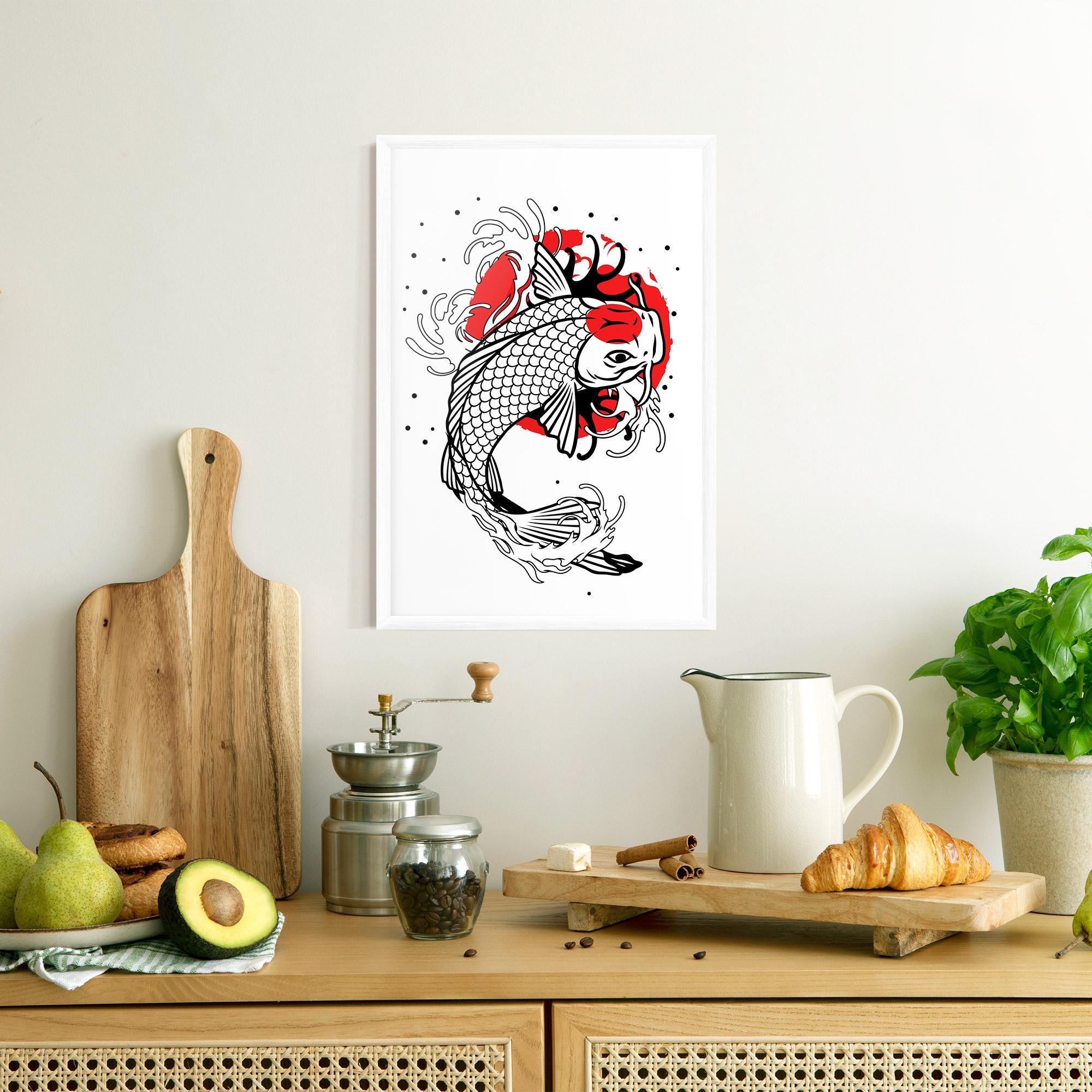 Plakat w Ramie Koi Design mockup 8