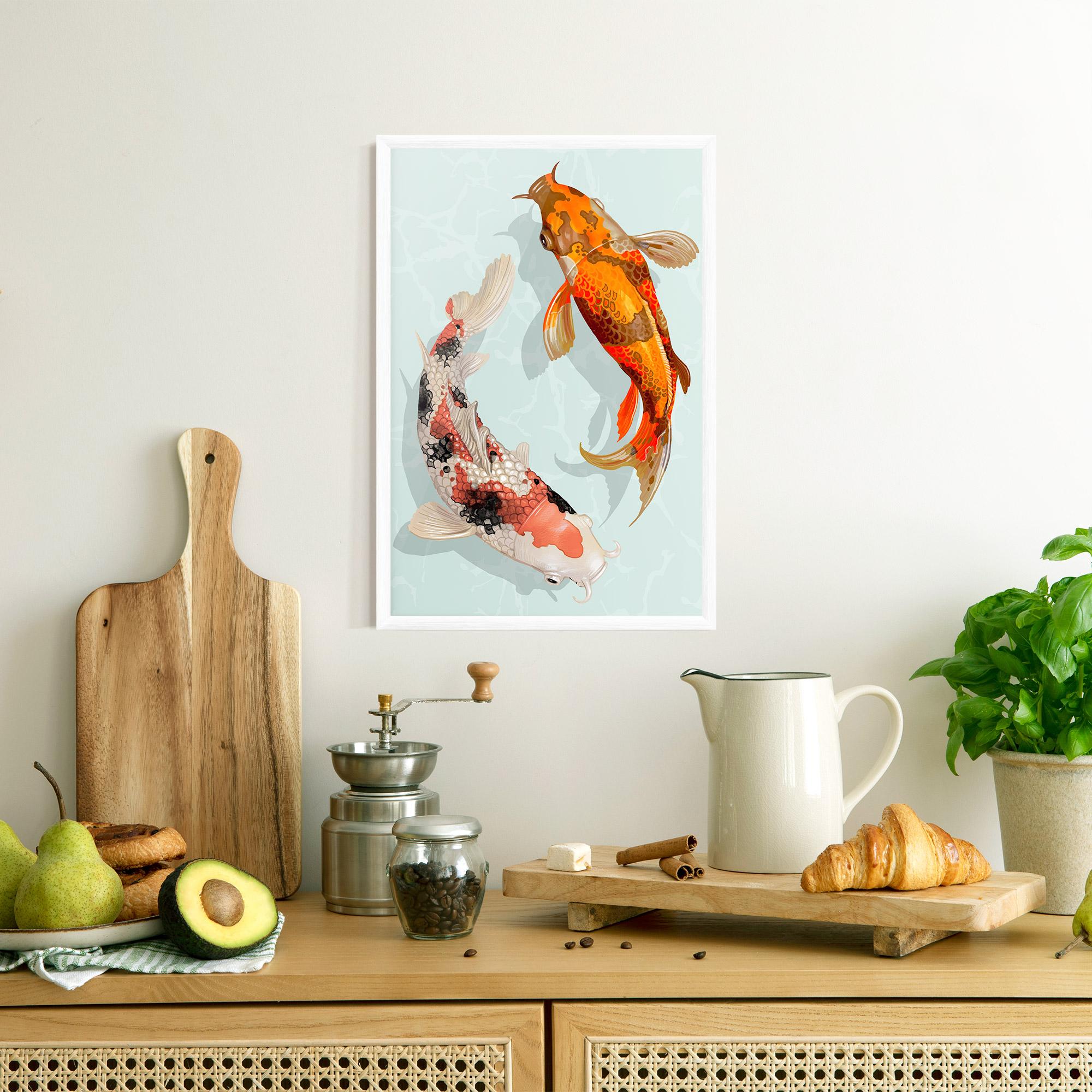 Plakat w Ramie Koi Fish mockup 8