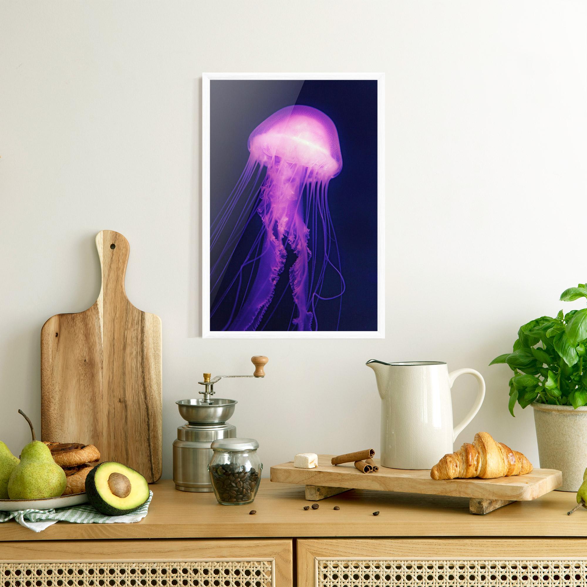 Plakat w Ramie Light Purple Jellyfish mockup 8