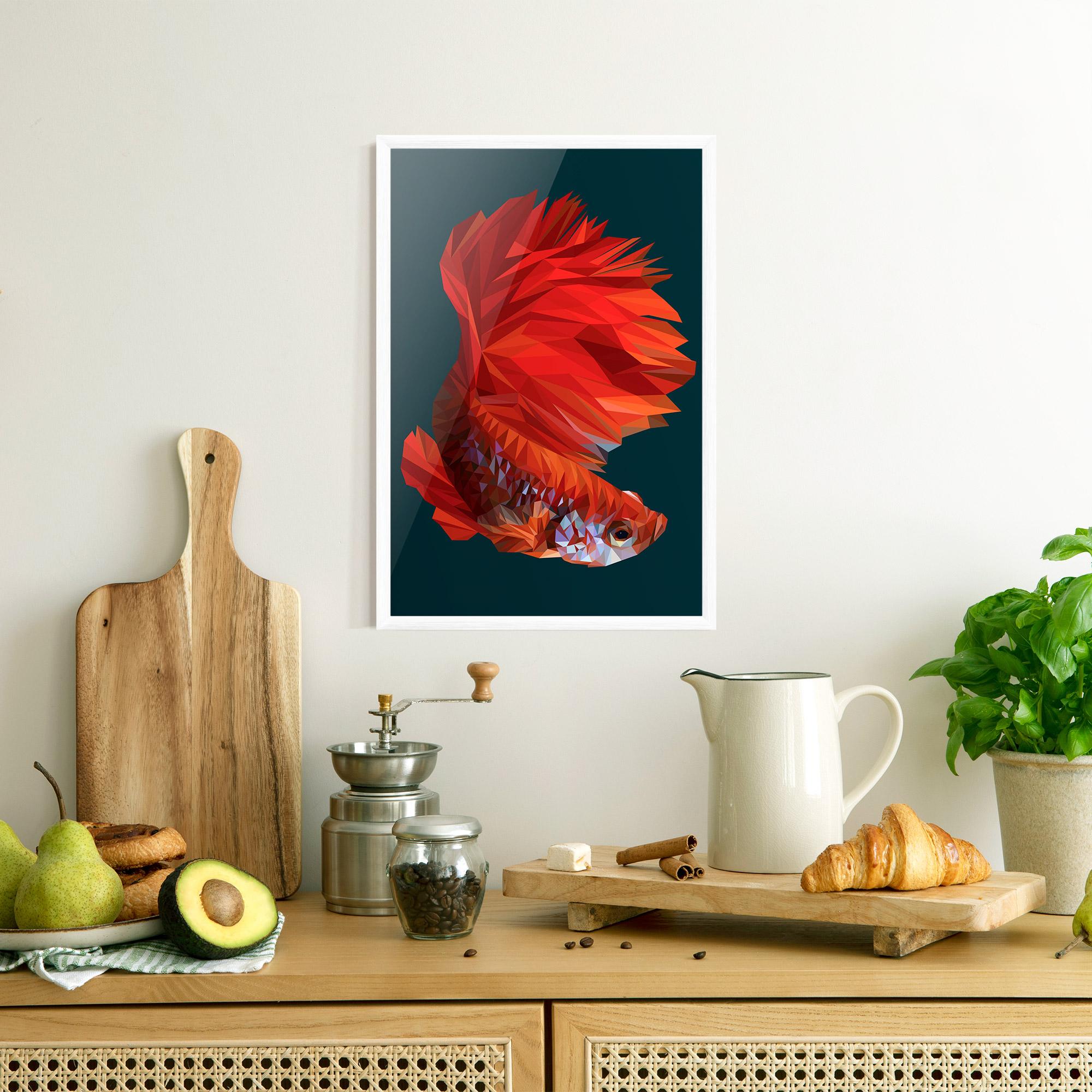 Plakat w Ramie Orange Fish mockup 8