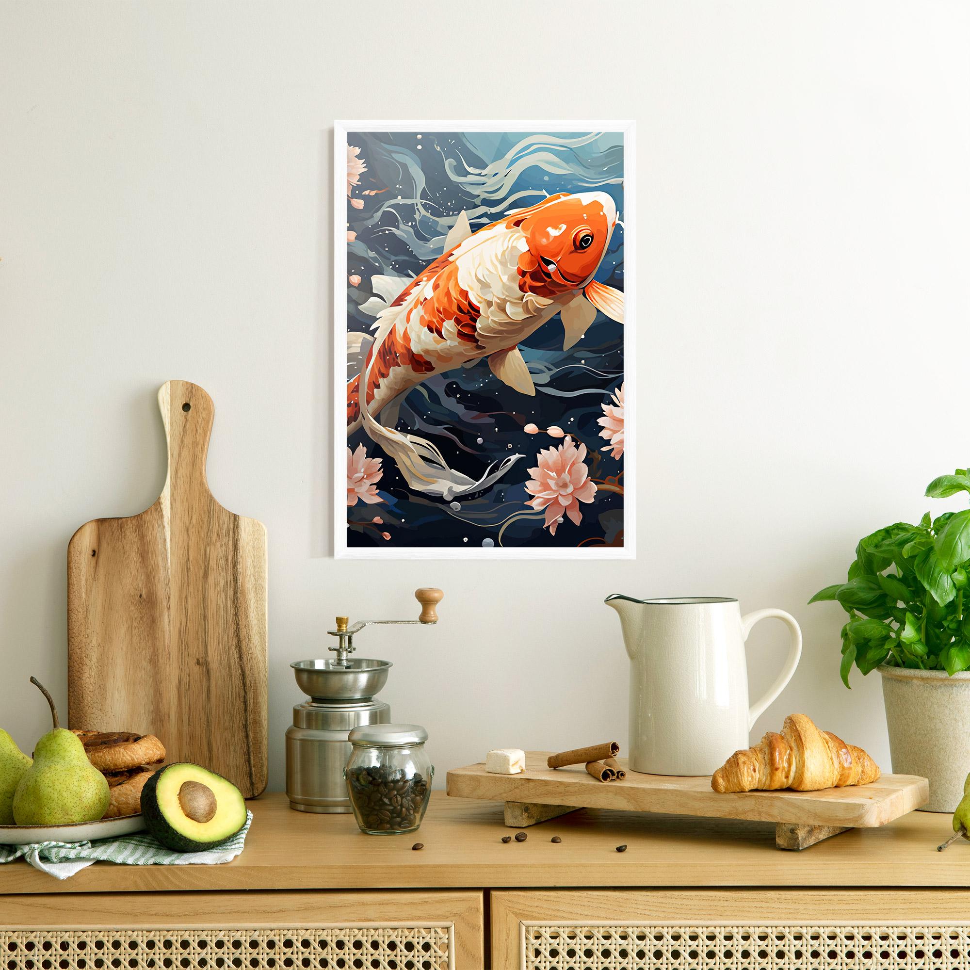 Plakat w Ramie Pretty Koi mockup 8
