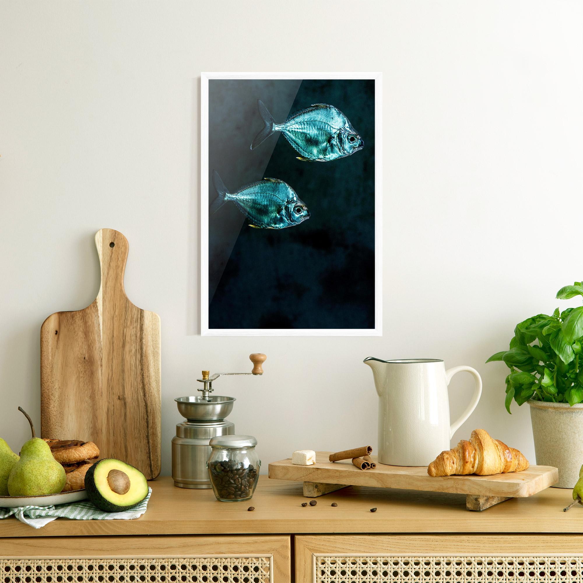 Plakat w Ramie Silver Fish mockup 8