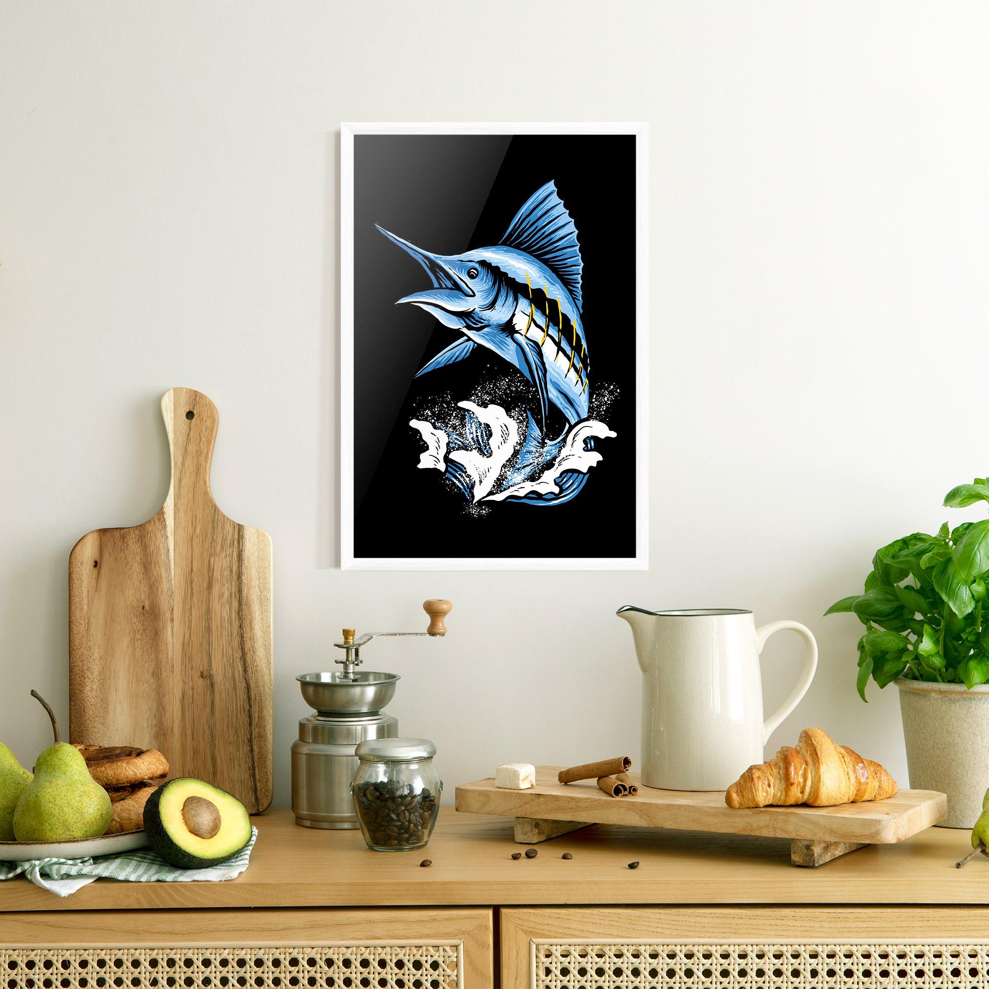 Plakat w Ramie Sword Fish mockup 8