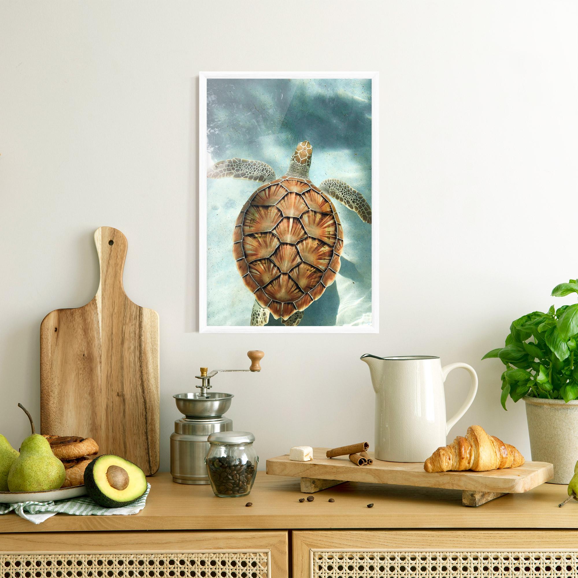 Plakat w Ramie Water Tortoise mockup 8