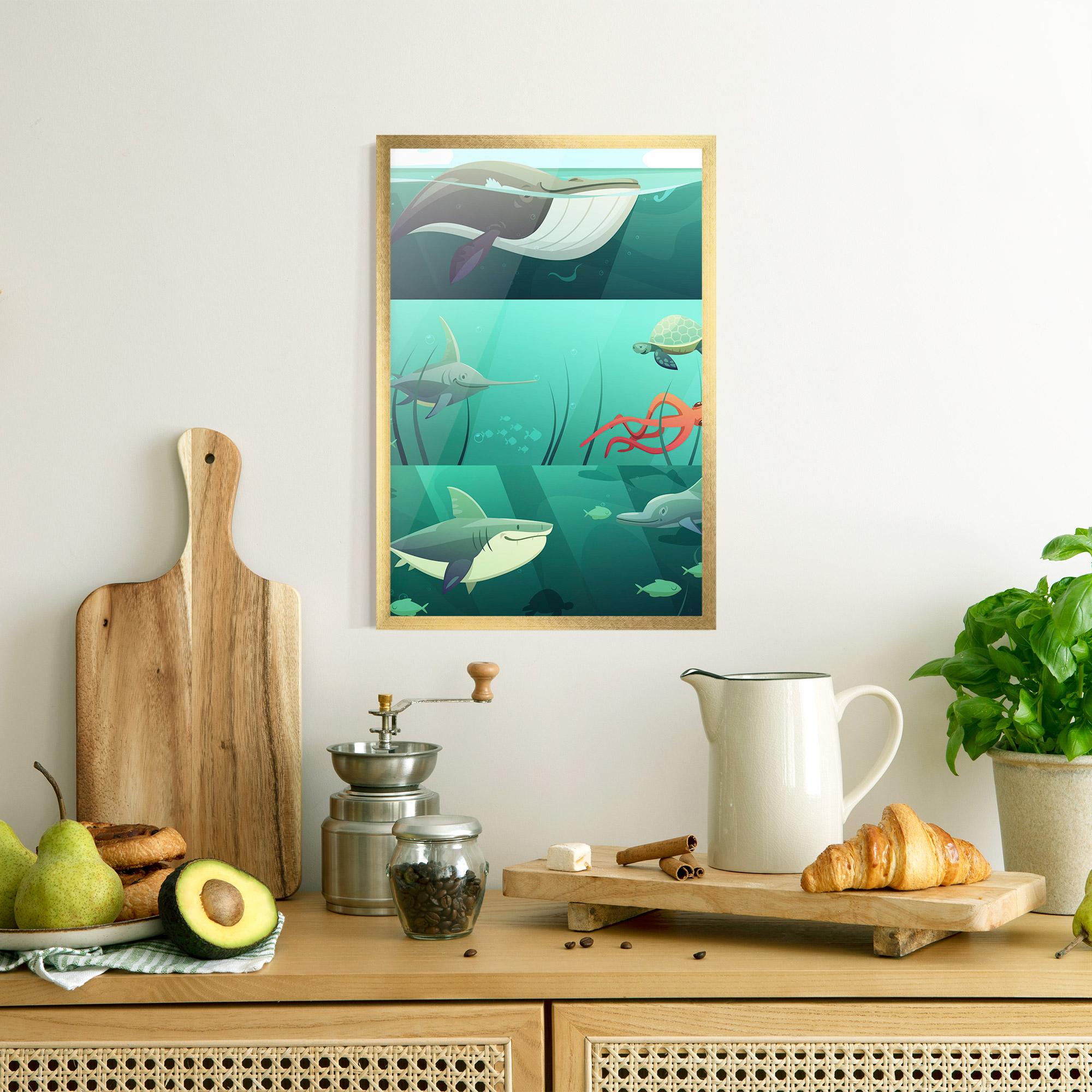 Plakat w Ramie Kids Ocean mockup 8