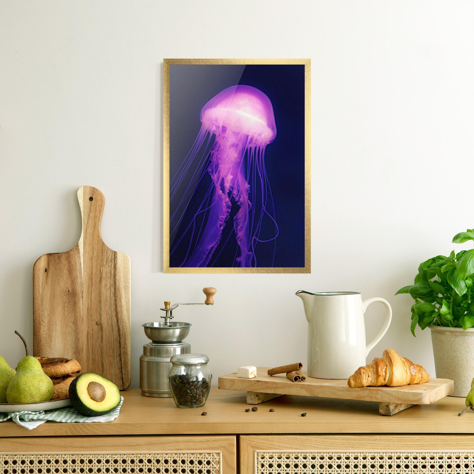 Plakat w Ramie Light Purple Jellyfish mockup 8