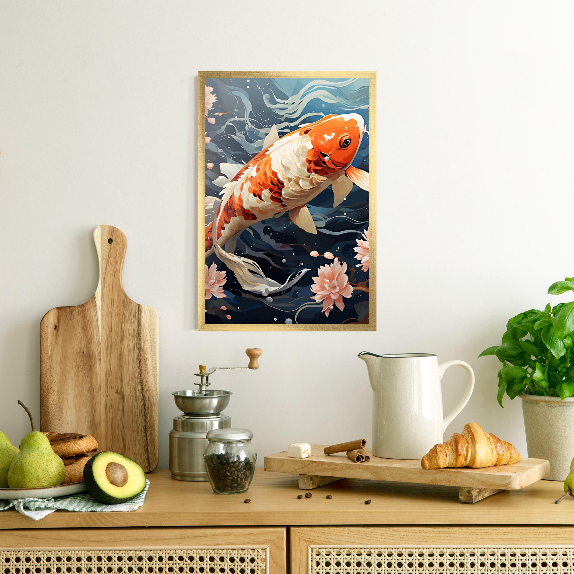 Plakat w Ramie Pretty Koi mockup 8