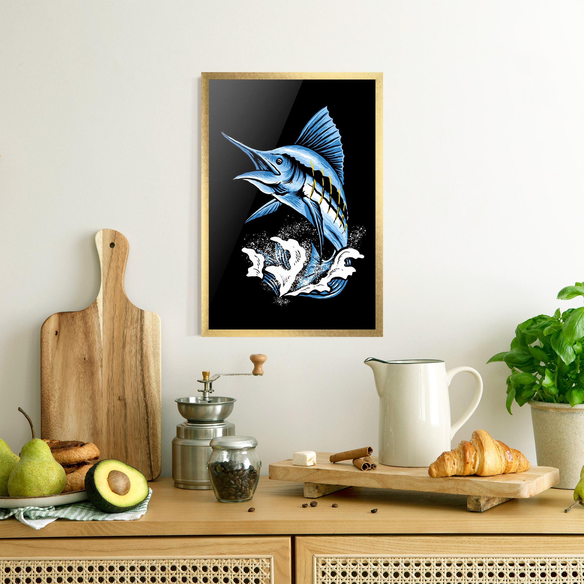 Plakat w Ramie Sword Fish mockup 8