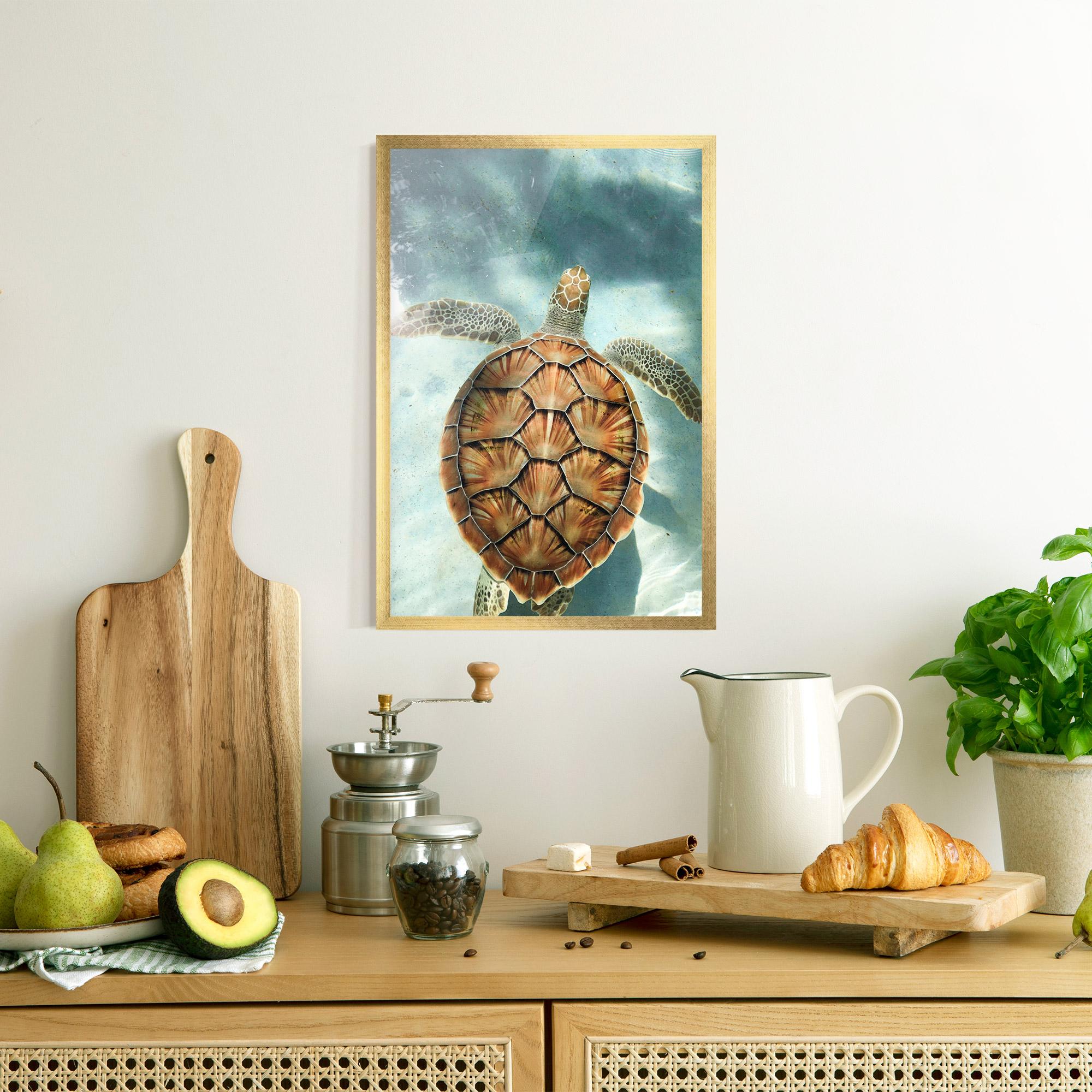 Plakat w Ramie Water Tortoise mockup 8